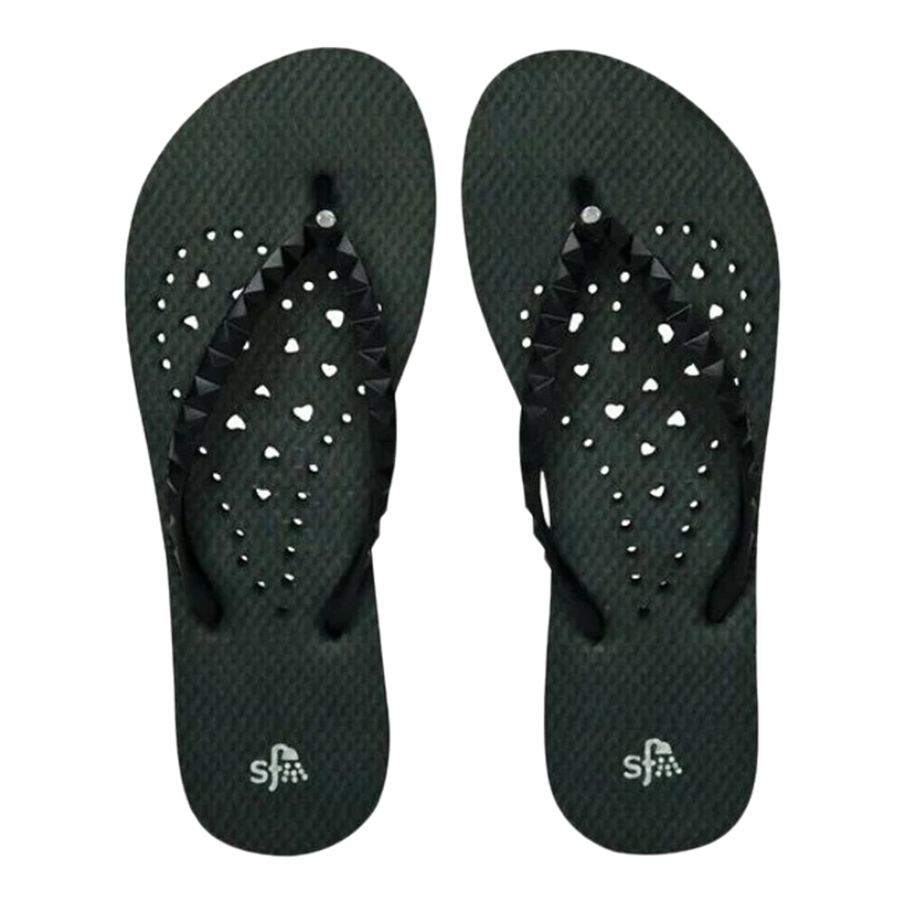 Heart Showerflops w/Pyramid Stud Strap
