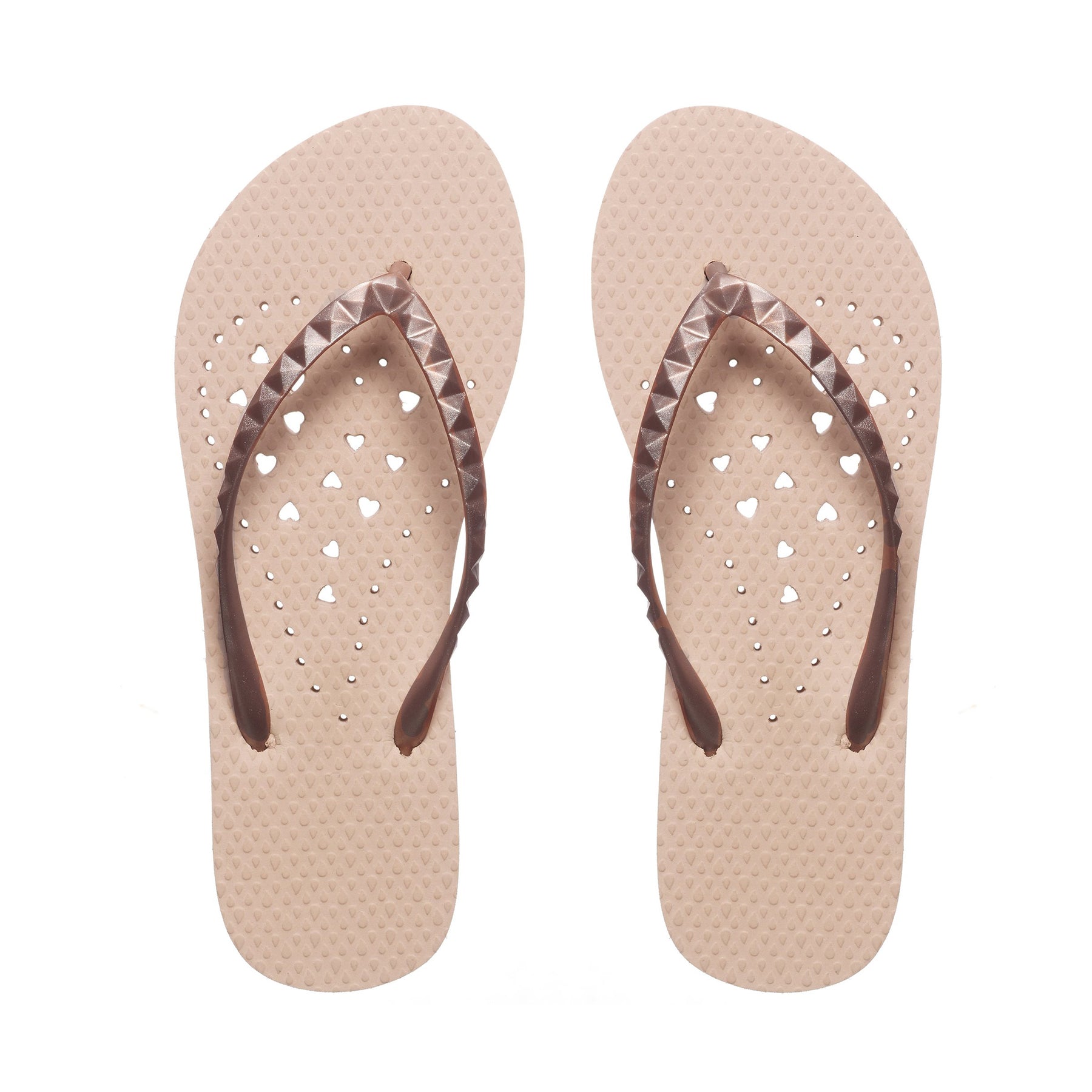 Heart Showerflops w/Pyramid Stud Strap