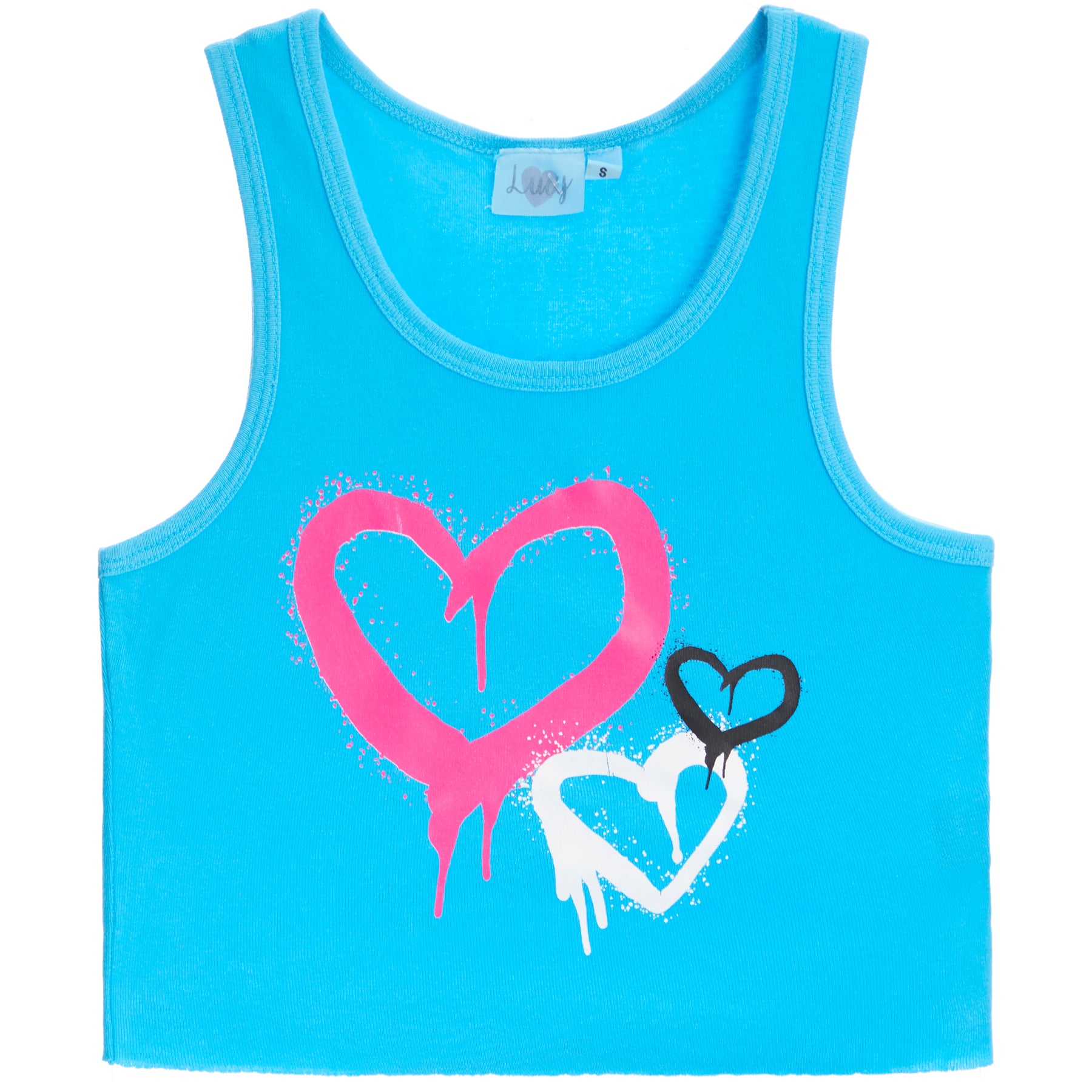Drippy Hearts Ribbed Tank