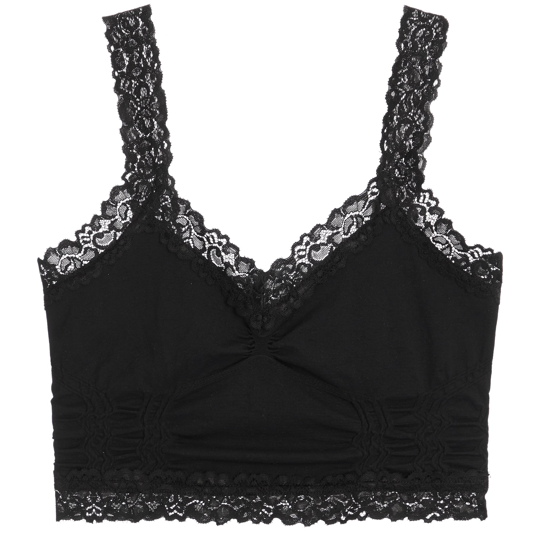 Seamless Crop Cami With Lace