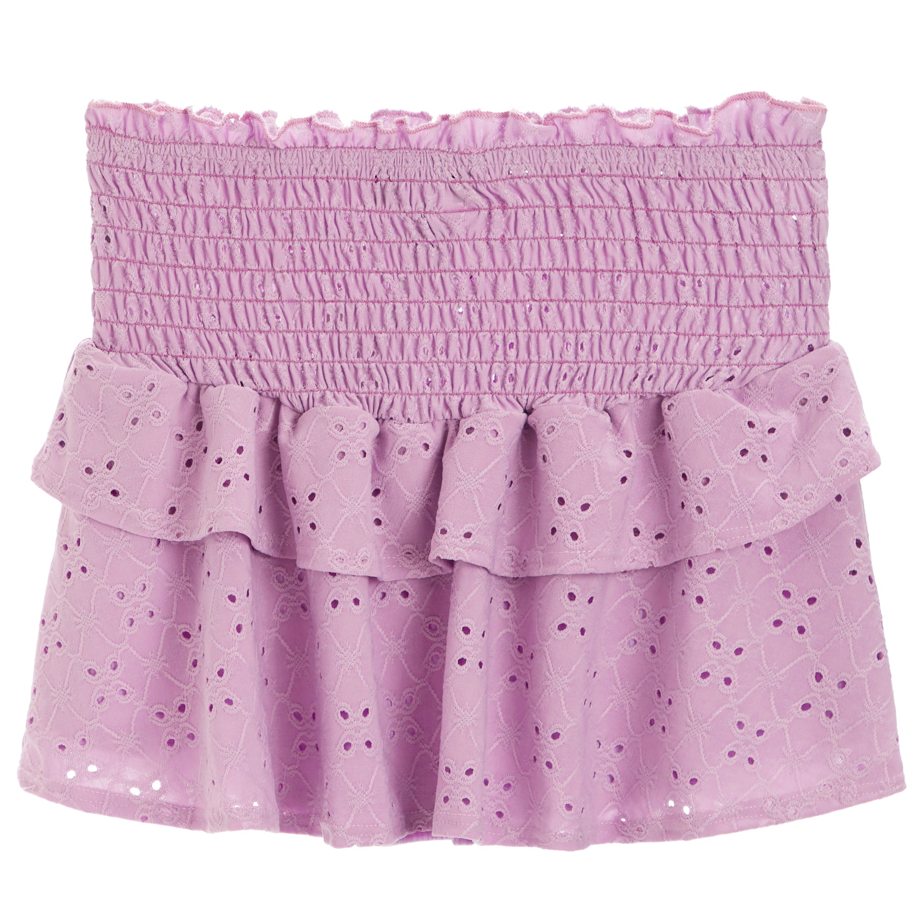 Eyelet Smocked Skirt