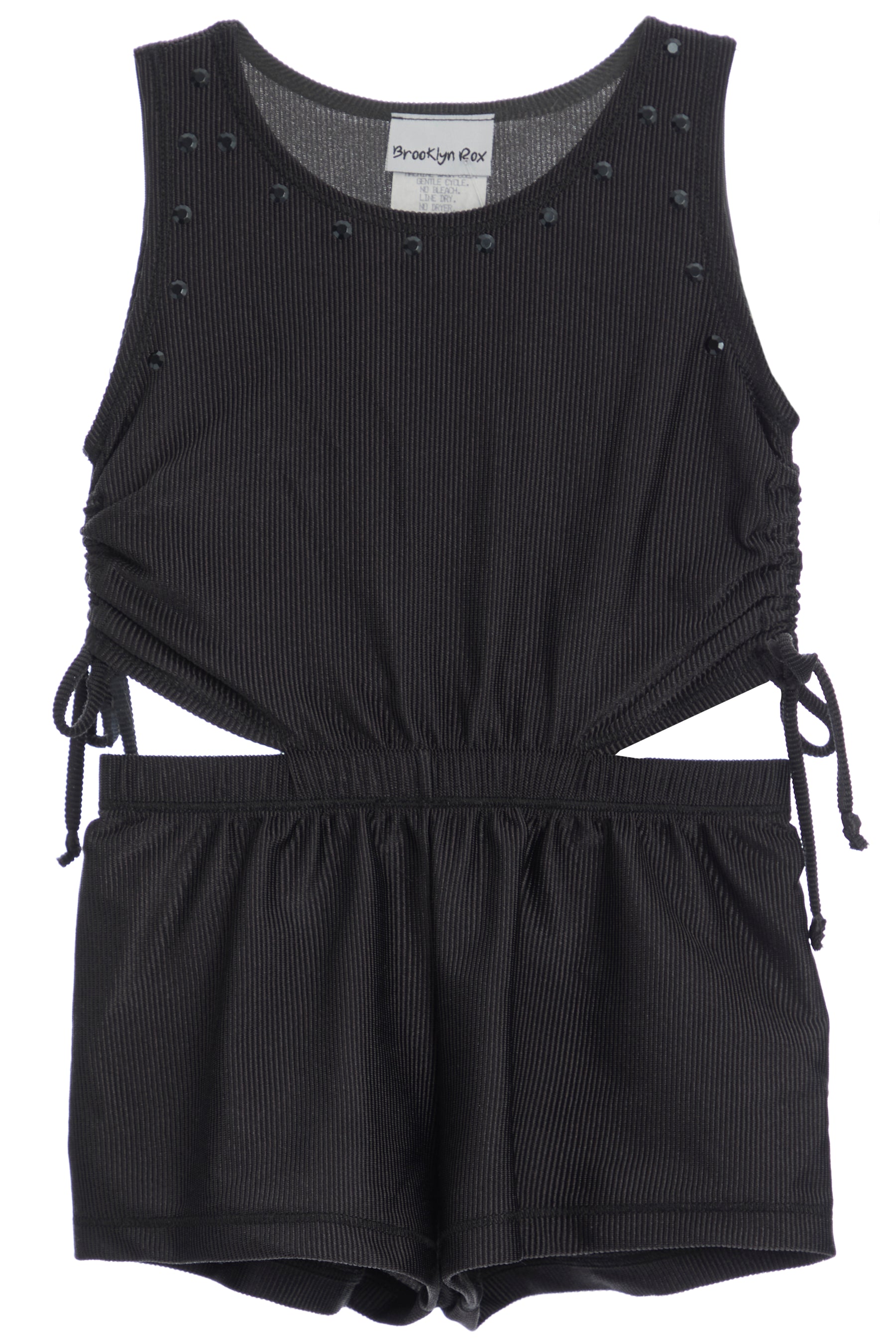 Rib Romper with Cut Out Sides