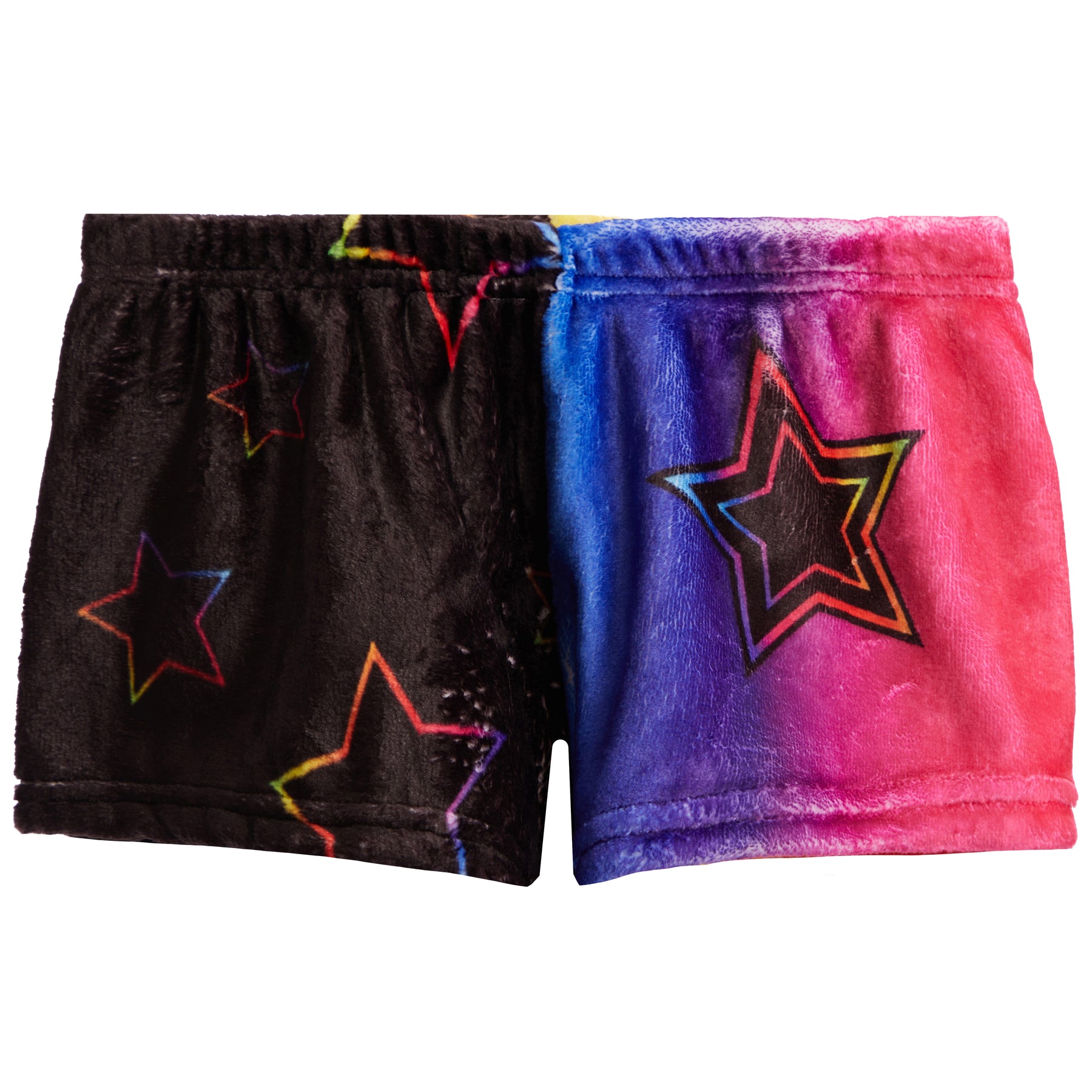 Rainbow Stars Fuzzy Lounge Shorts