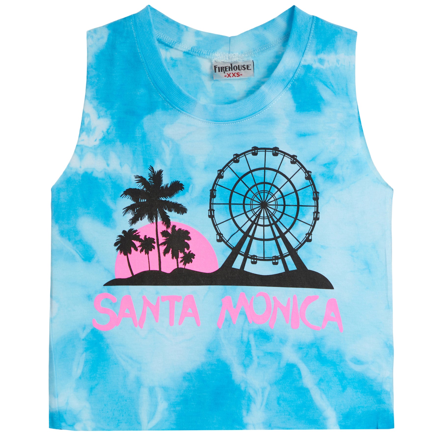 Tie Dye Crop Tank w/Santa Monica Pier