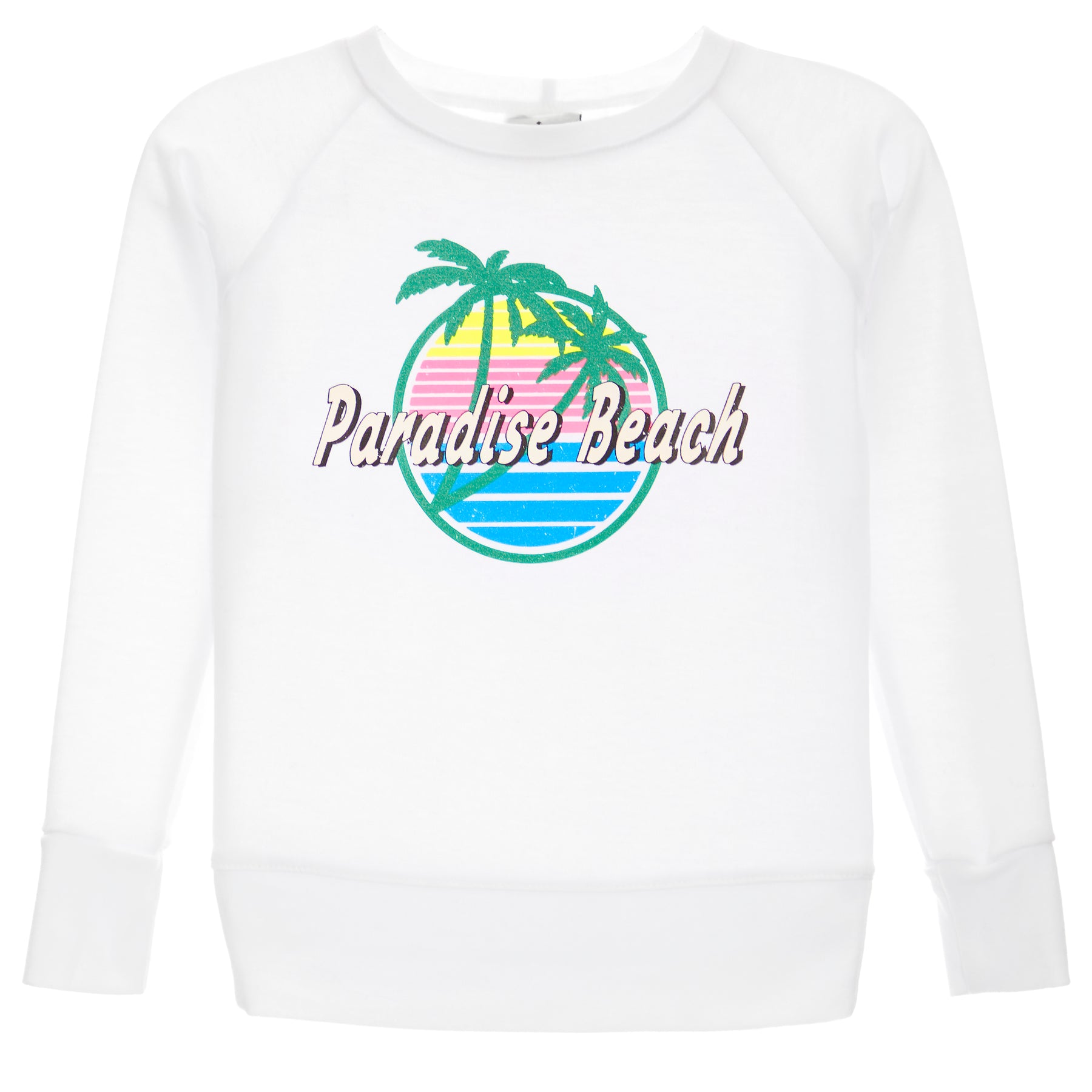 Raglan Sweatshirt with Paradise Beach