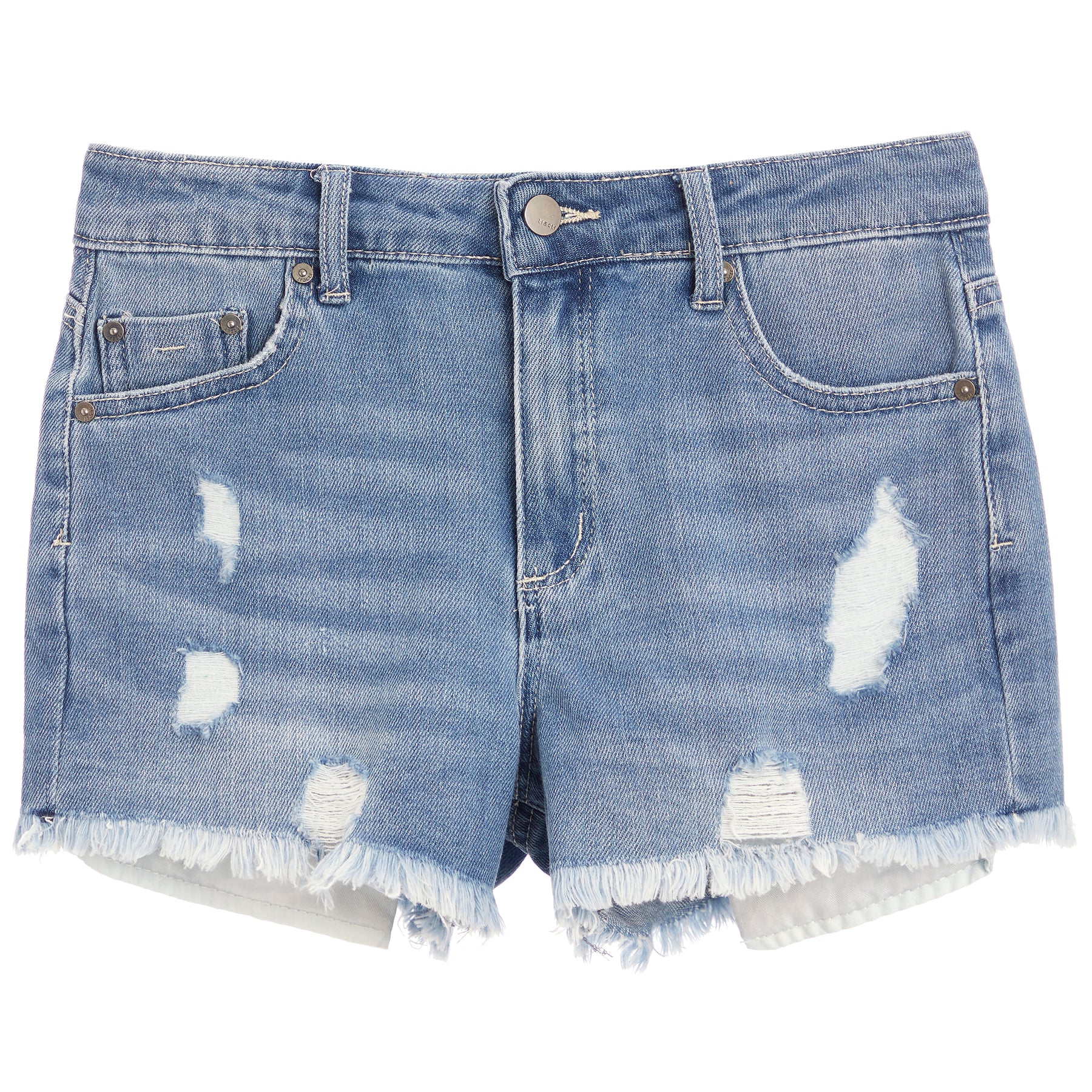 High Waist Distressed Weekender Short