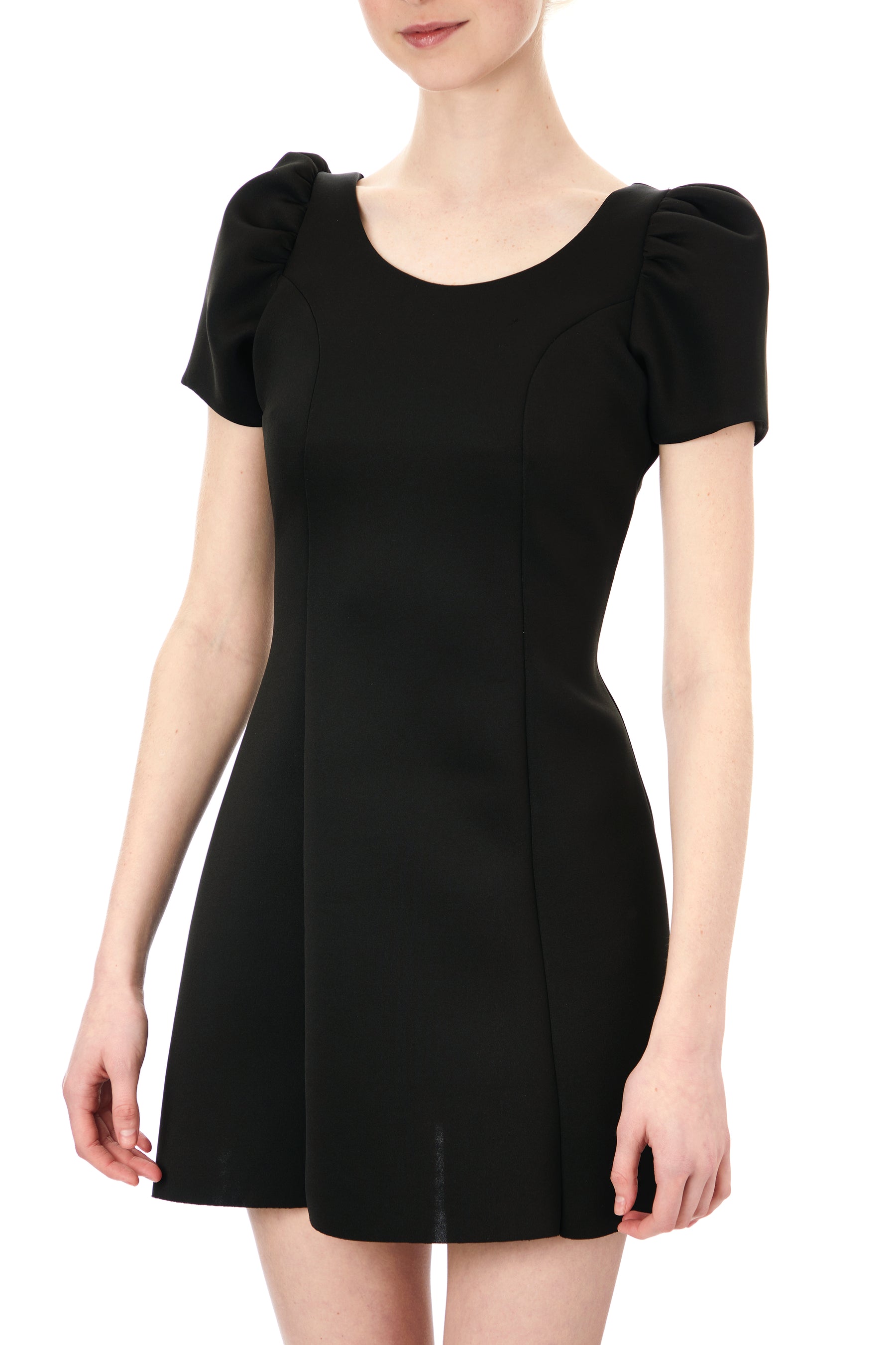 Puff Sleeve Scuba Dress