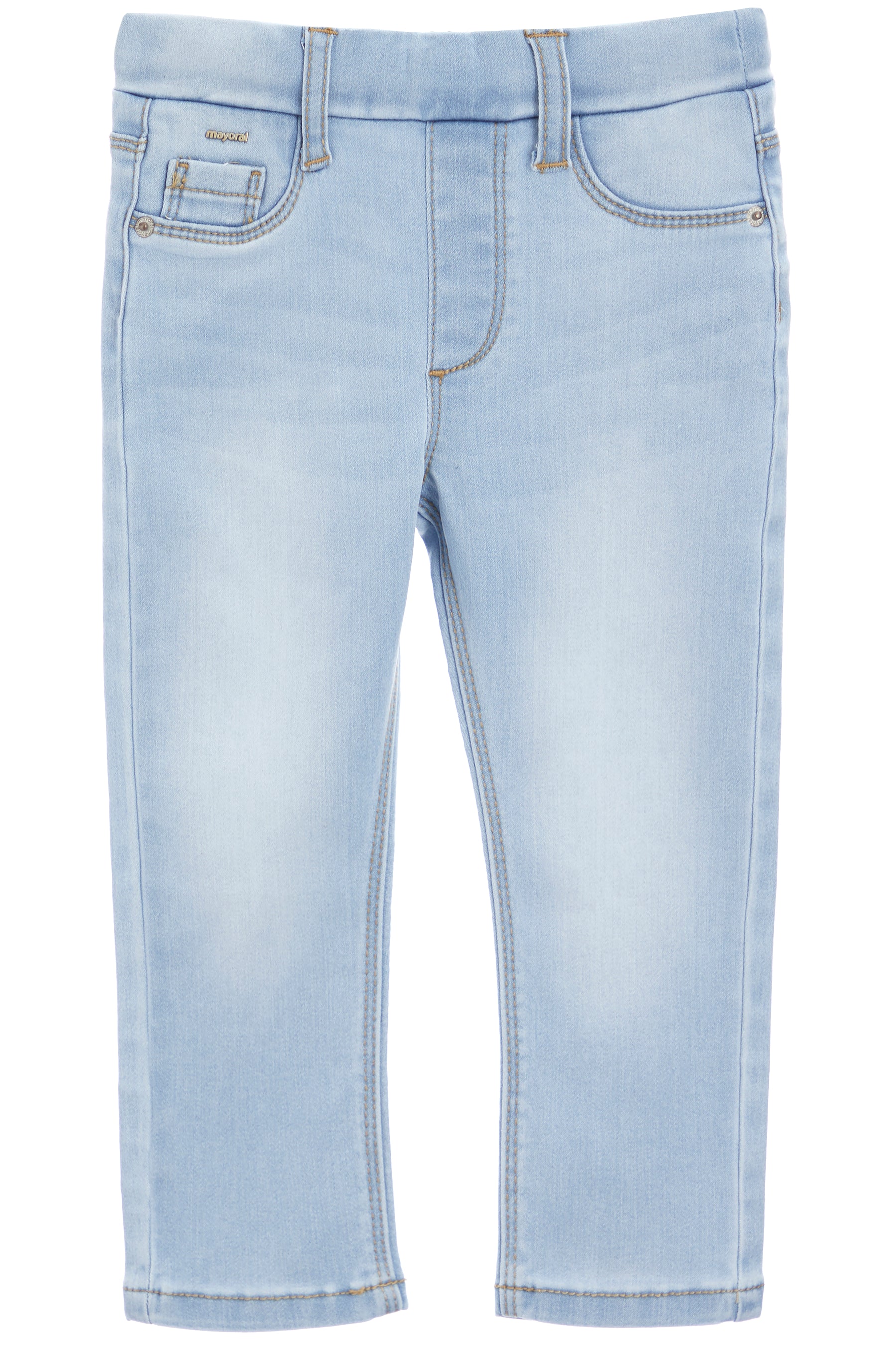 Basic Denim Pull On Pants