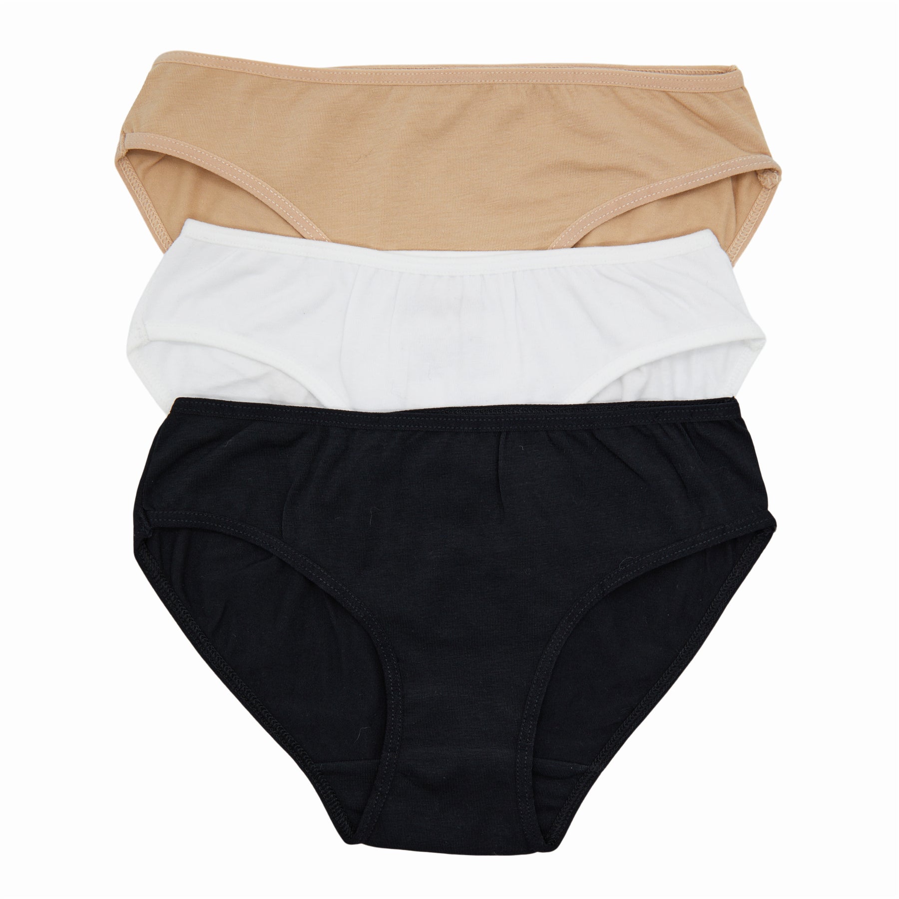 Essentials Bikini 3 Pack -Wht/Blk/Nude