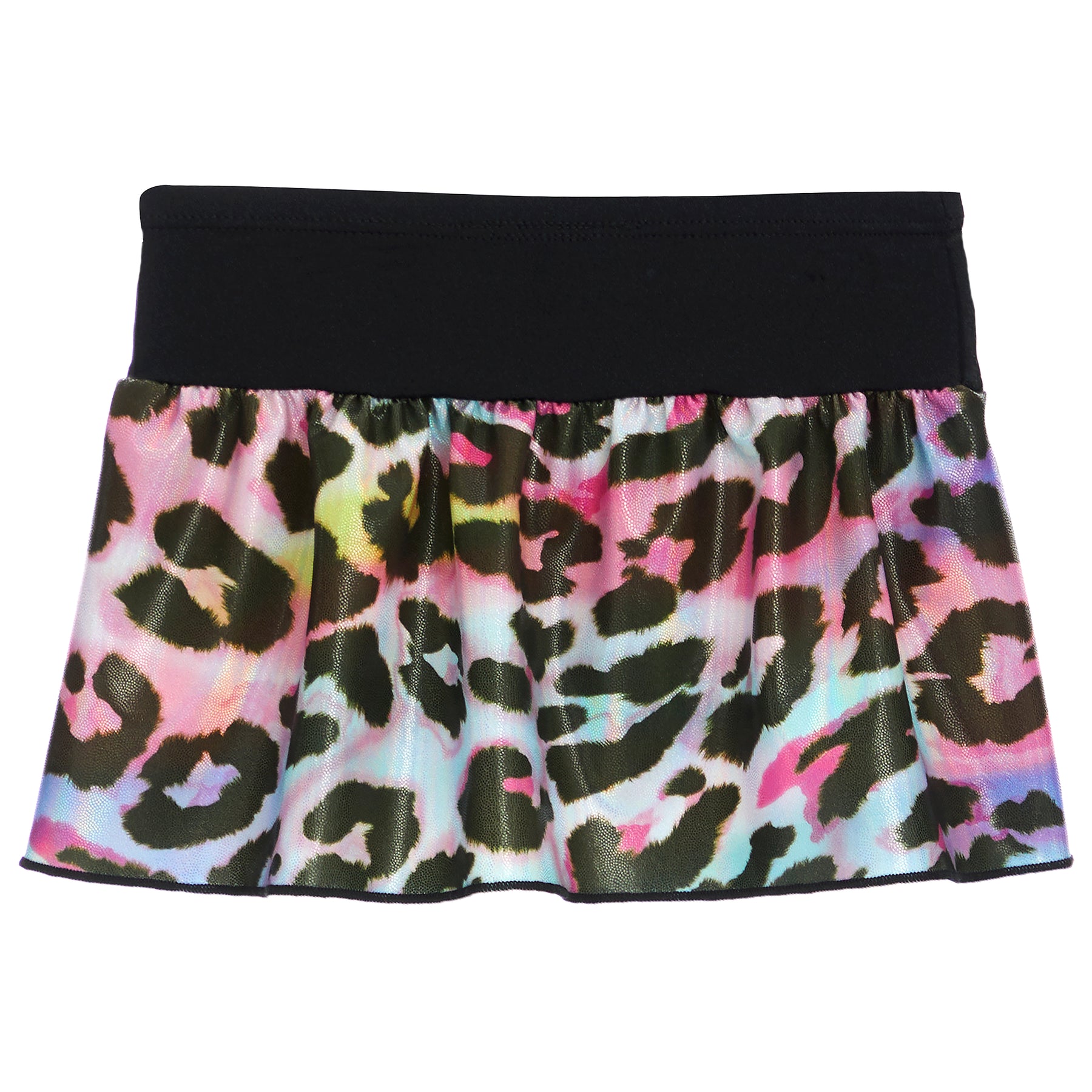 Multi Leopard Foil Cover Up Skirt