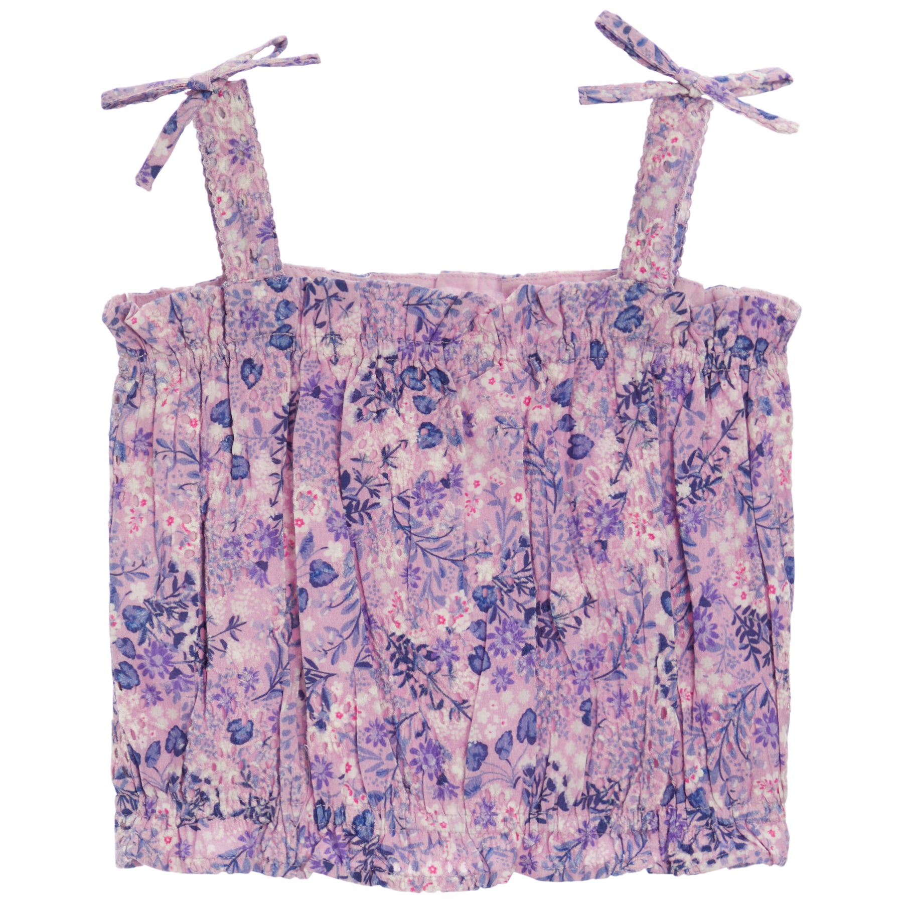 Lavender Floral Eyelet Top
