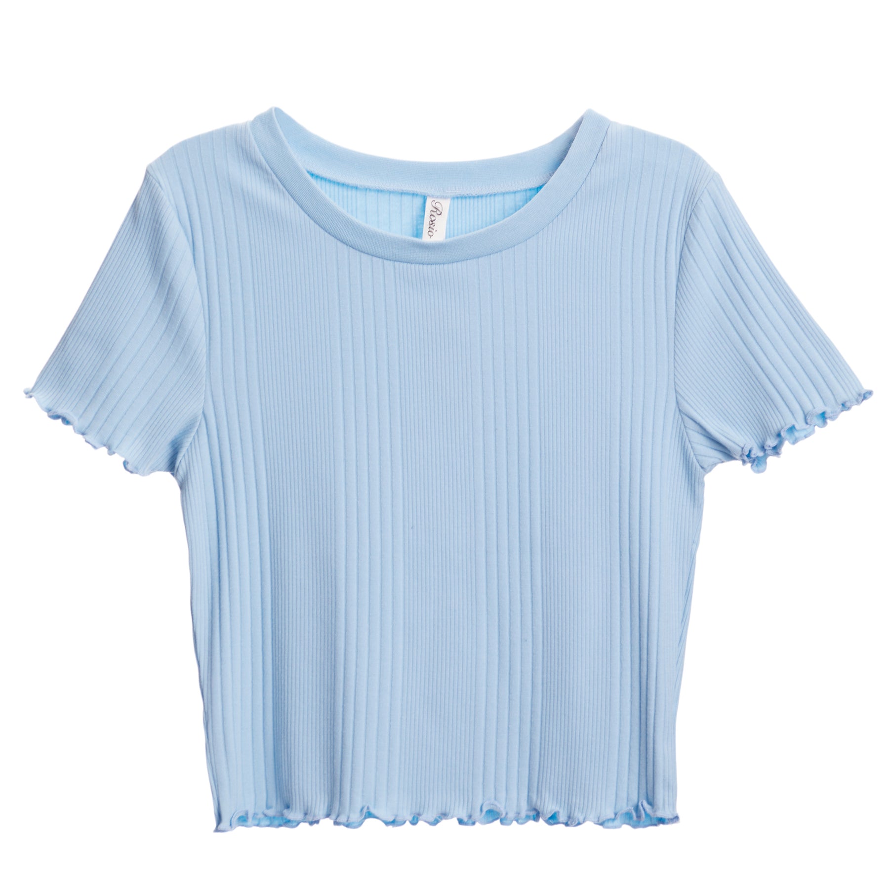 Ribbed Lettuce Edge Tee