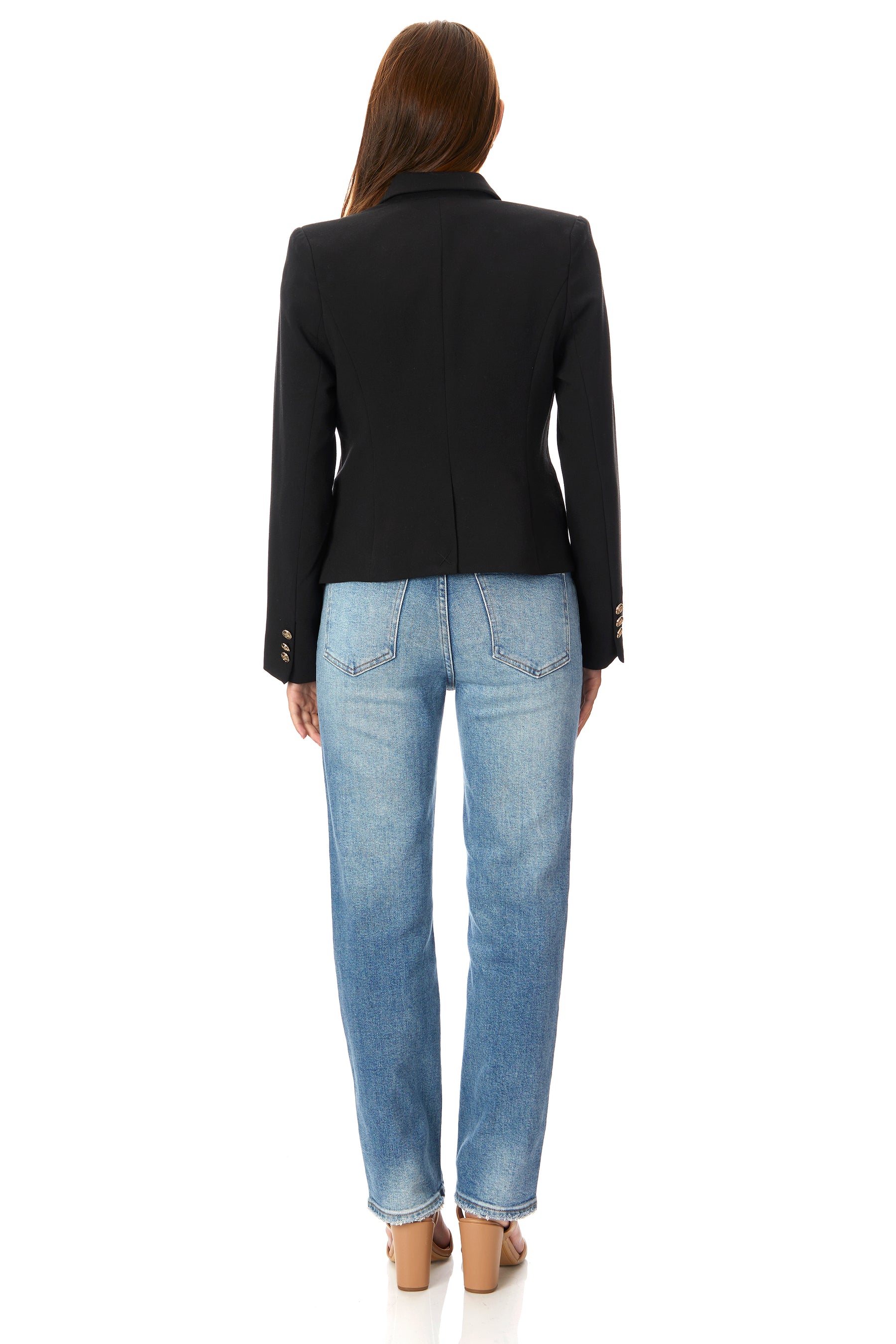 Victoria Gold Button Blazer