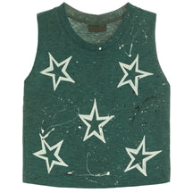Tank w/White Drawn Star Toss/Splatter