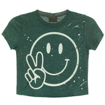 SS Tee w/Peace Finger Smiley Splatter