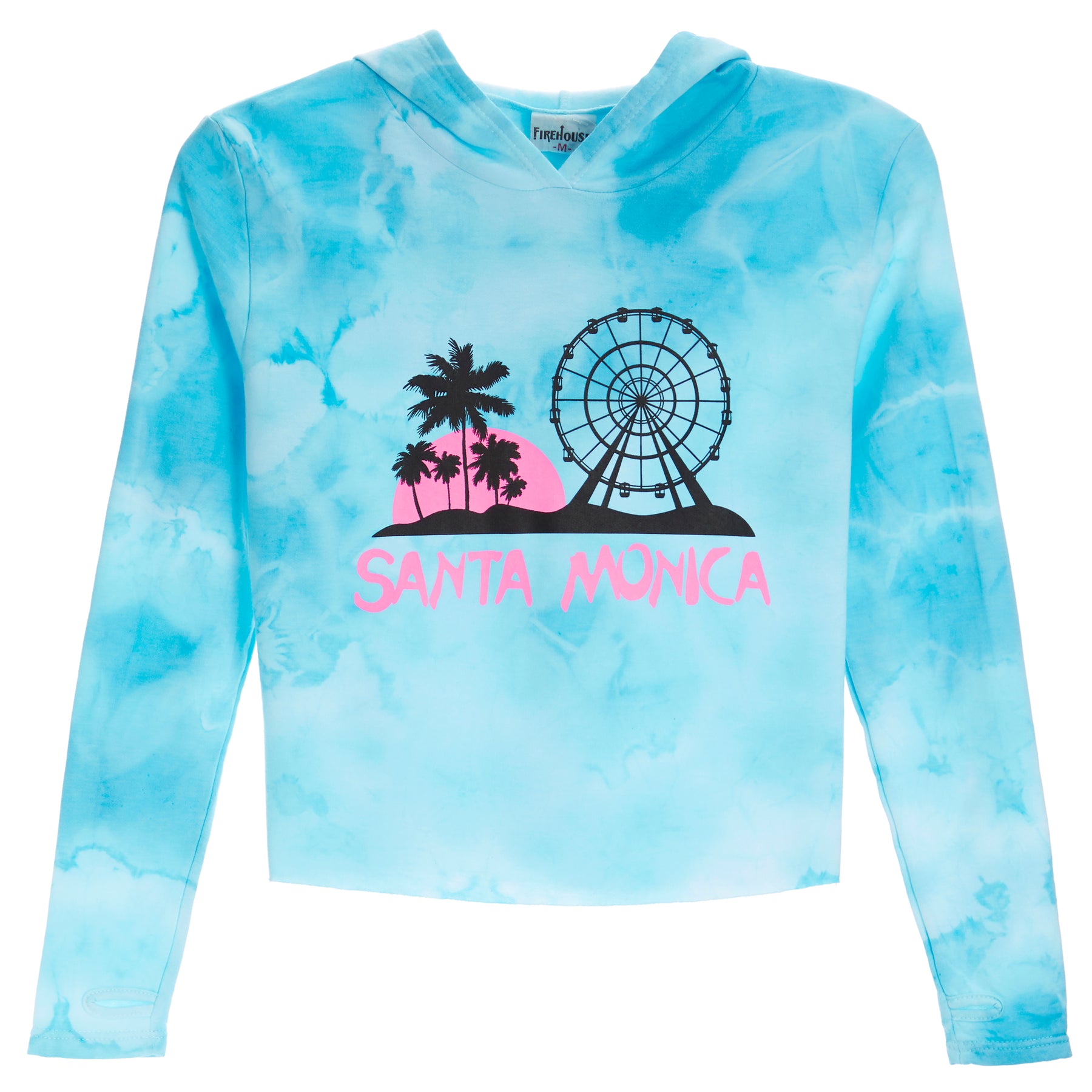 Santa Monica Cloud Wash Crop Hoodie