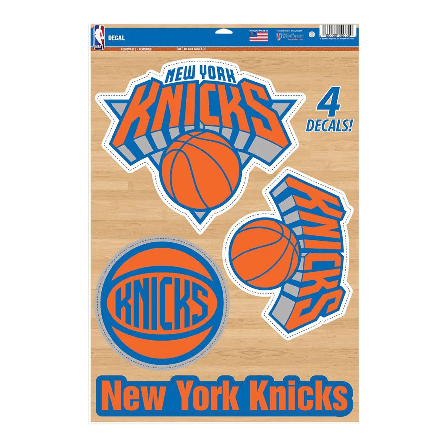 NY Knicks Decal 11x17