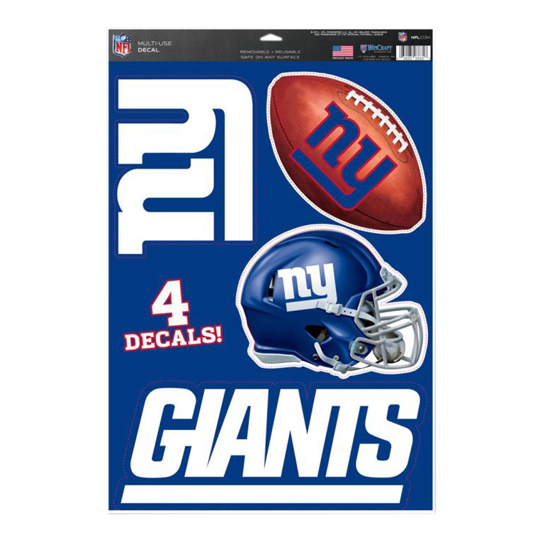 NY Giants 11x17 Decal