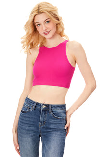 High Neck Crop Tank