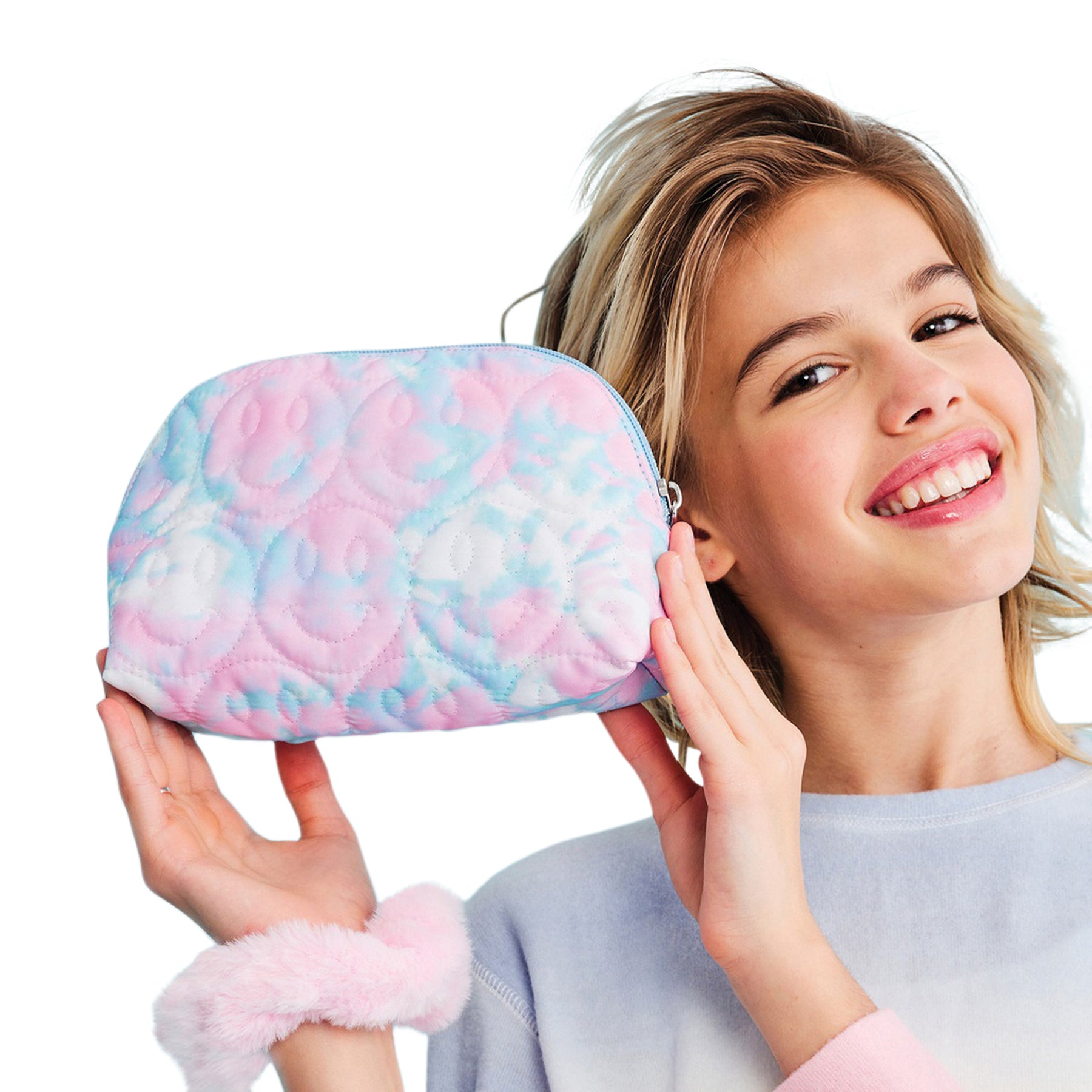 Tie Dye Smiles Oval Cosmetic Case