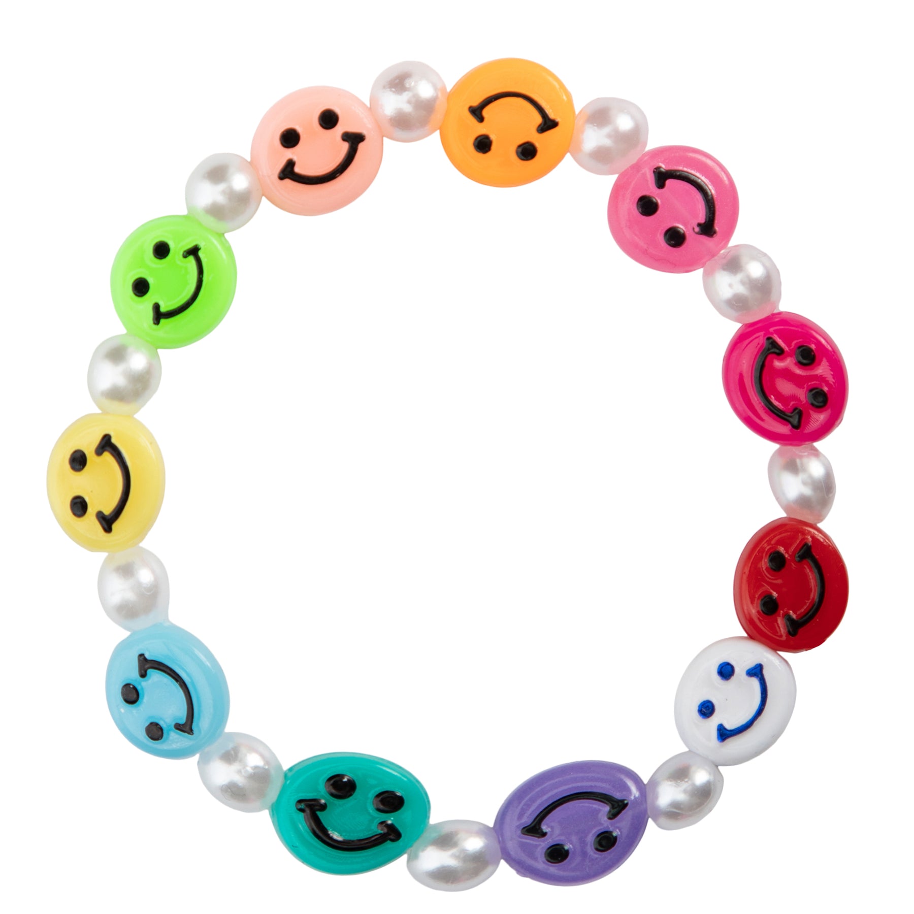 Multi Smiley & Pearl Bracelet