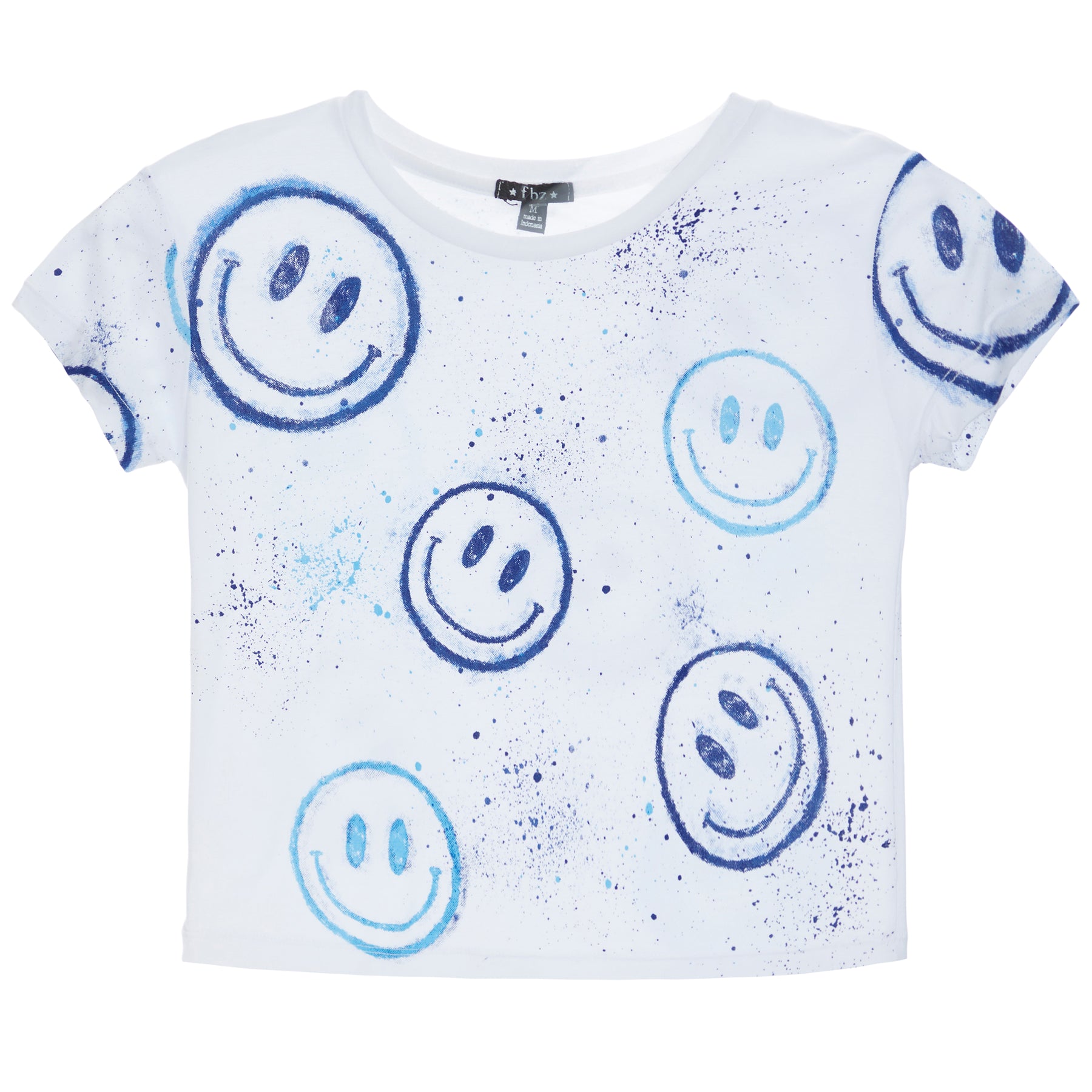 Blues Spray Smiley T-Shirt