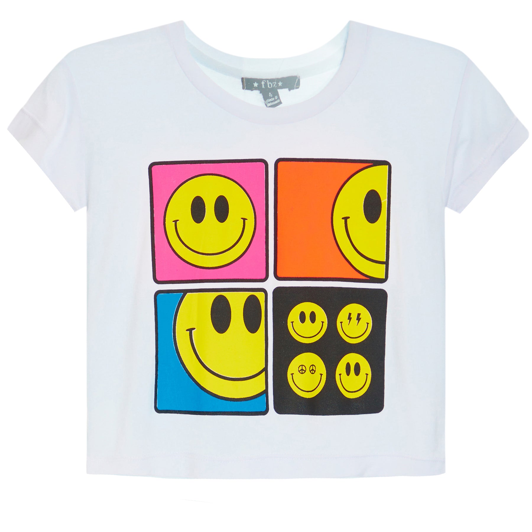 4 Square Smiley Tee
