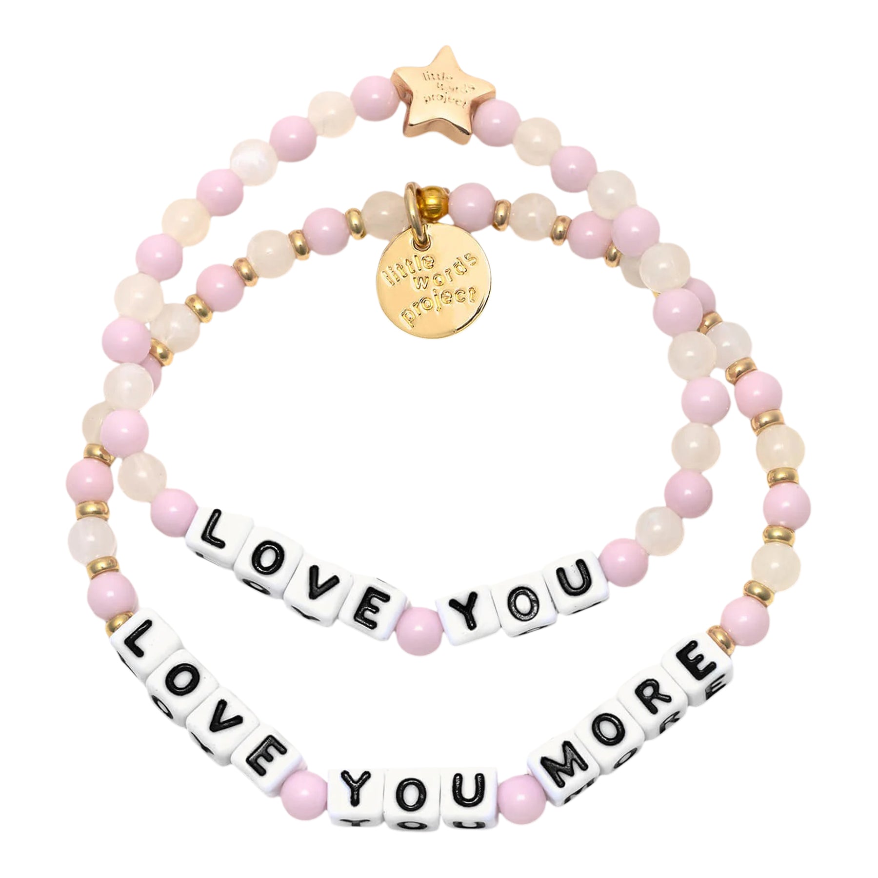 2pc Love You & Love You More Beaded Bracelet