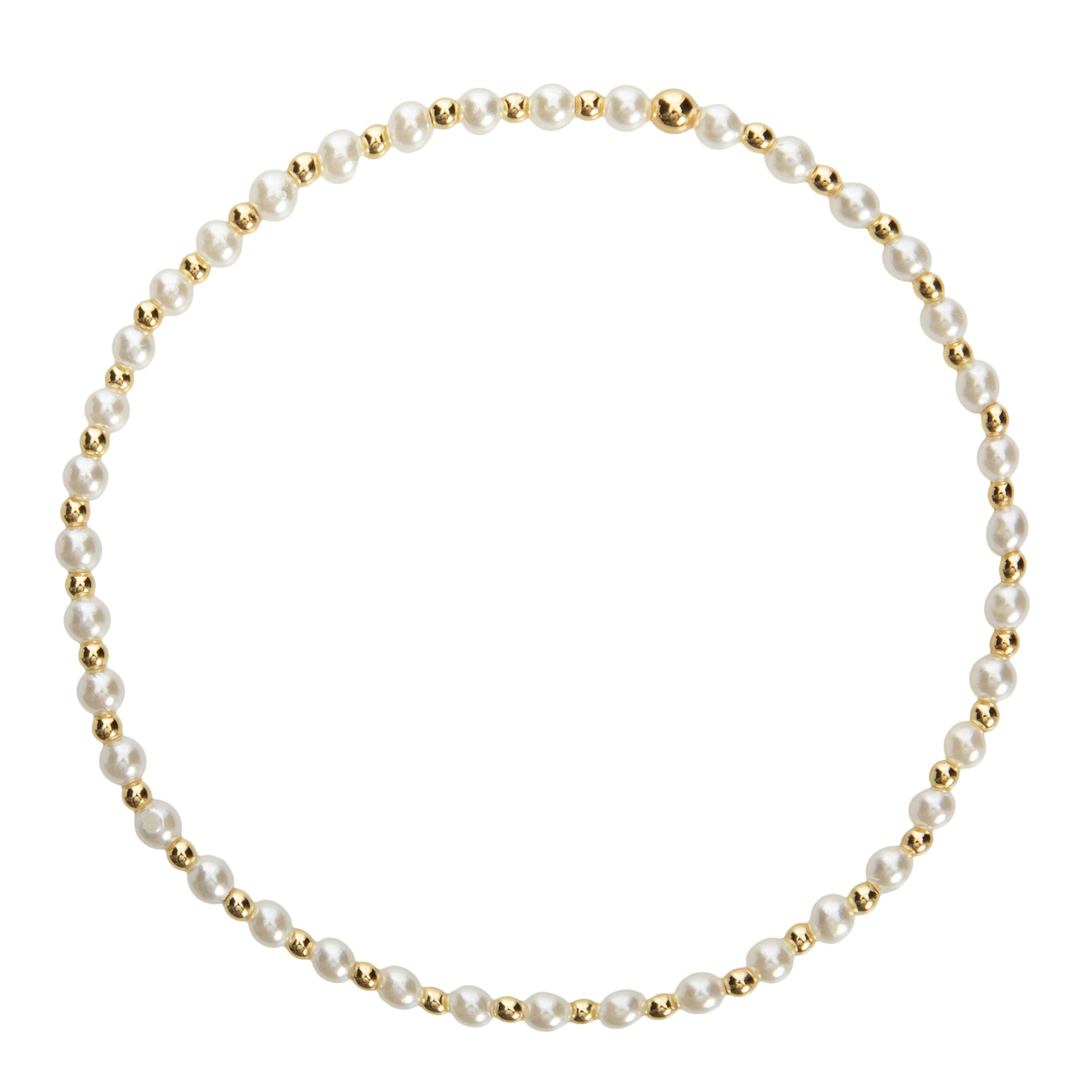 Pearl w/Metal Bead Chocker