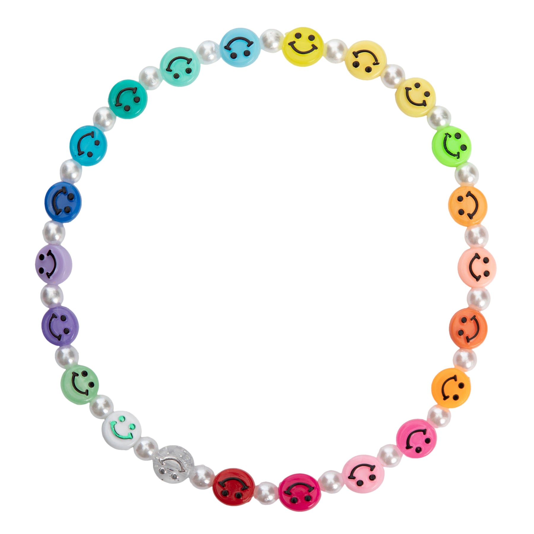 Multi Smiley Pearl Choker