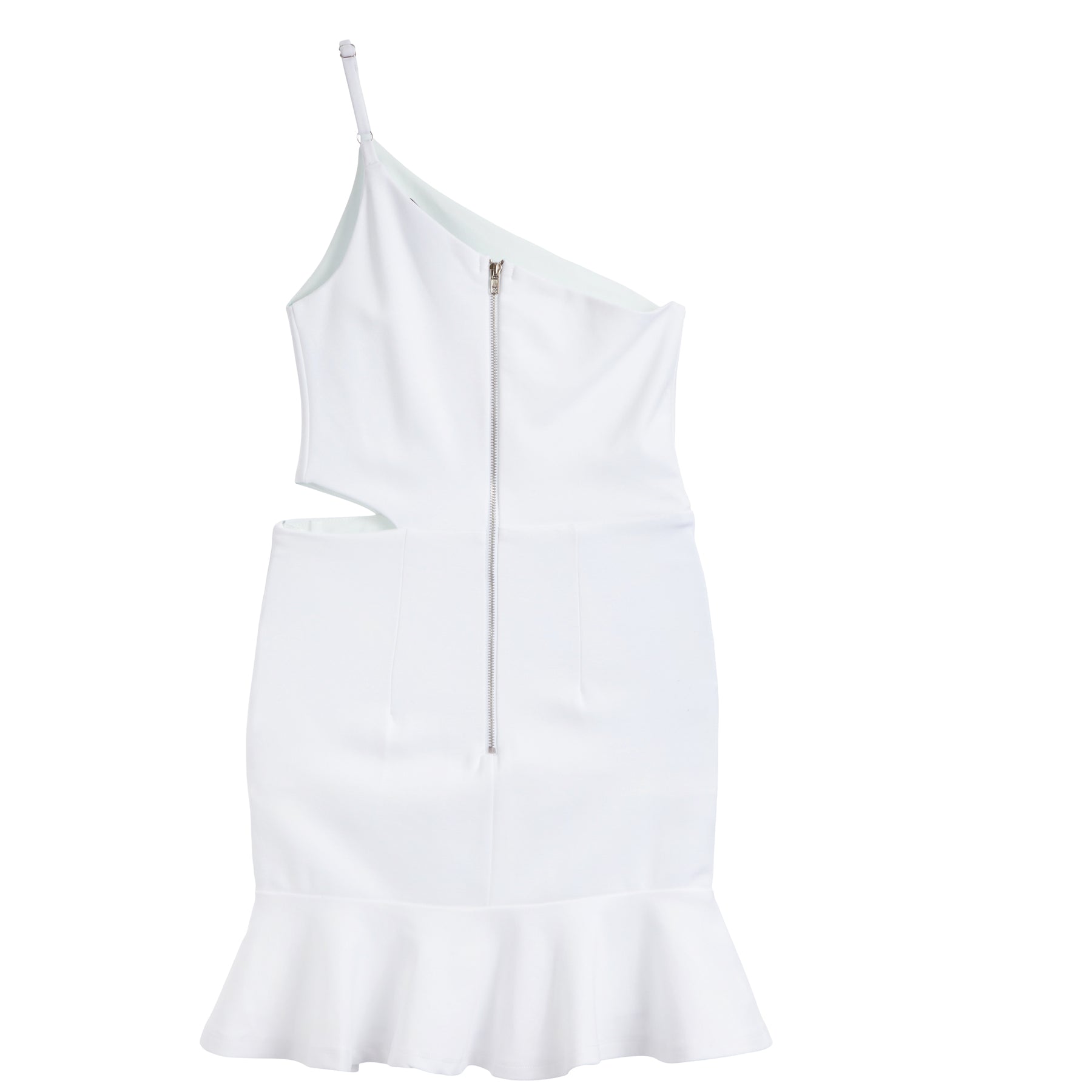 Olivia Ruffle Bottom One Shoulder Dress