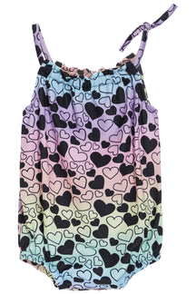 Multi Rainbow Heart Tie Bubble