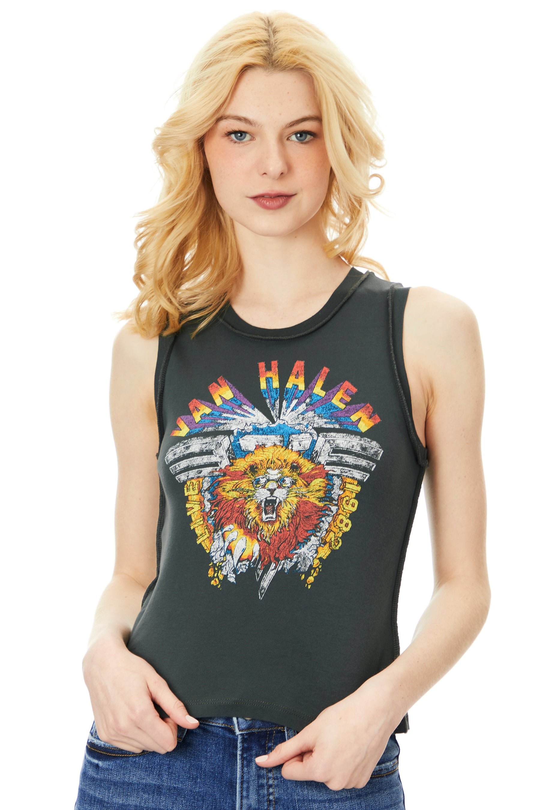 Van Halen Live 1982 Reverse Shrunken Tank