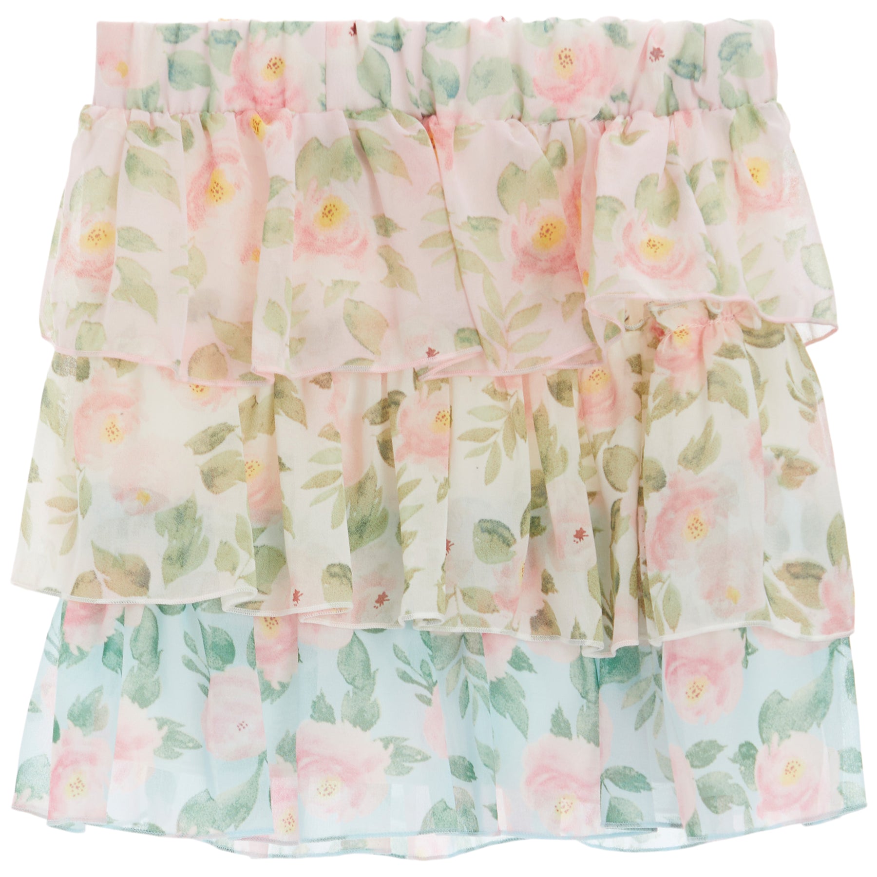 Floral Triple Layer Skirt