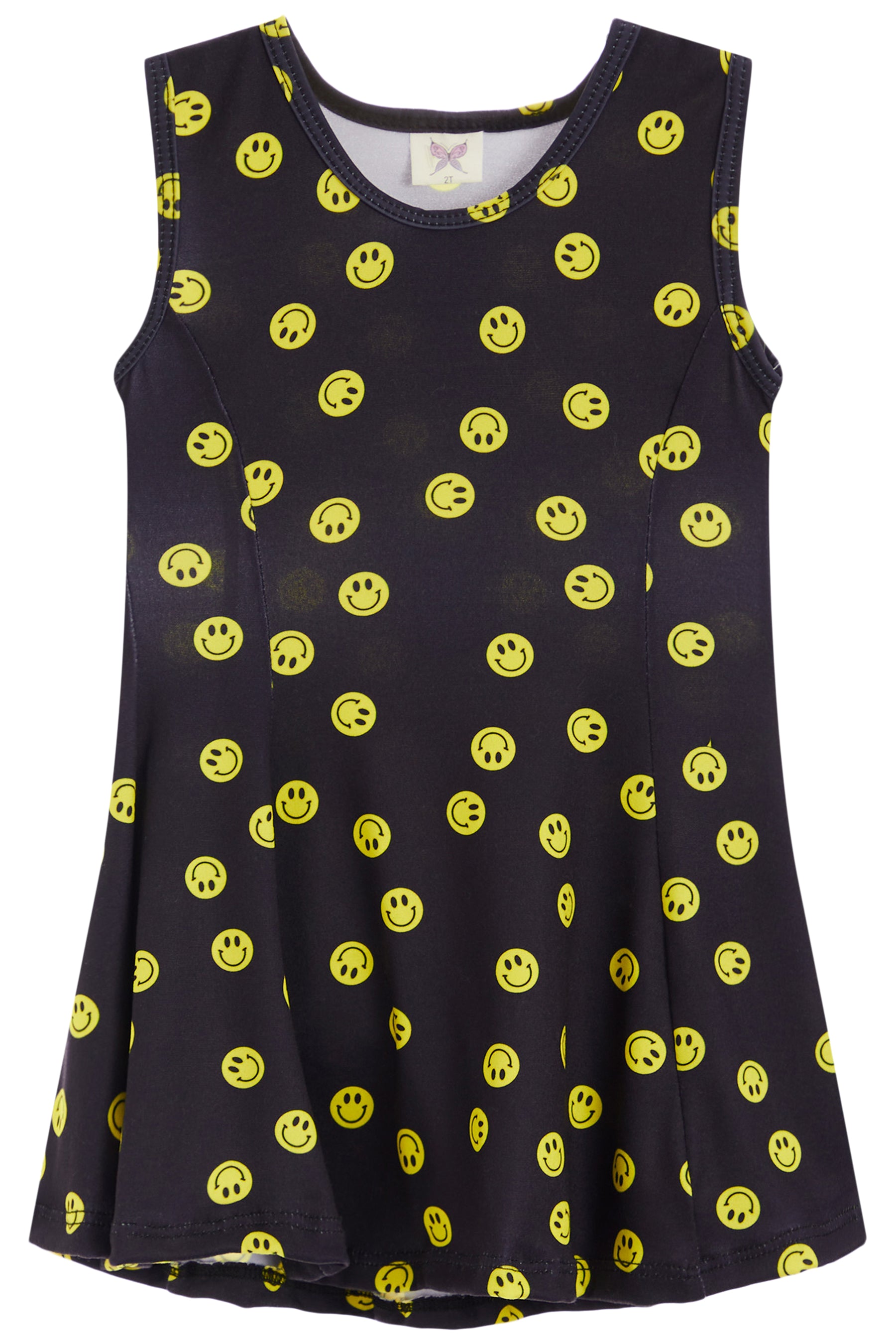 Fit & Flare Tank Dress- Smiley