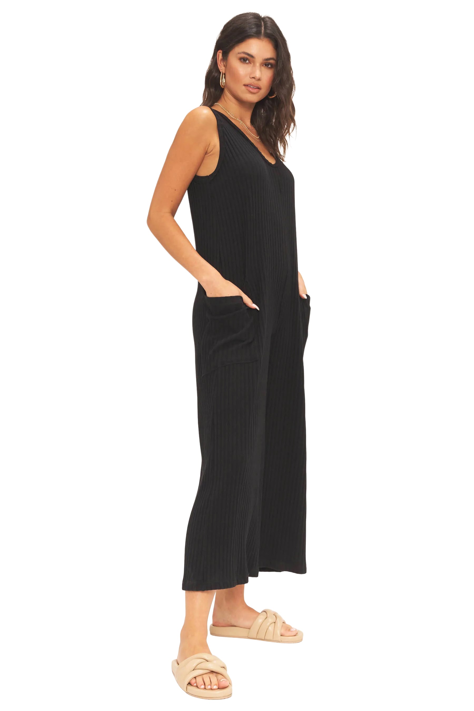 Santa Maria Sweater Rib Jumpsuit