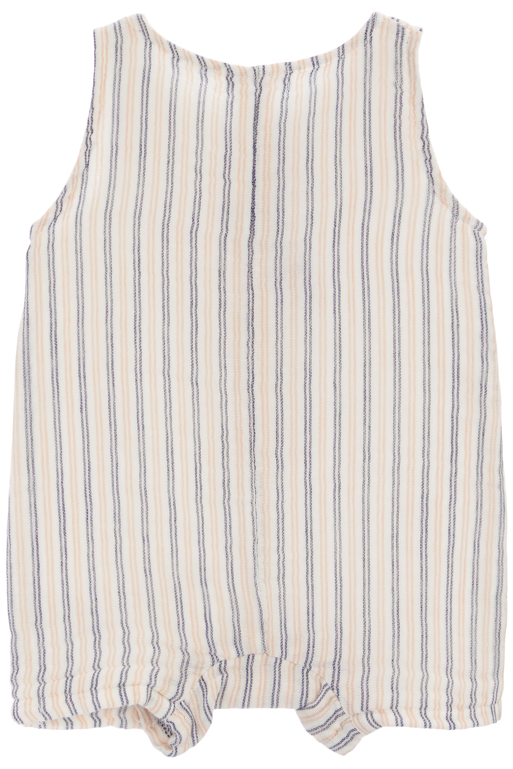Shortie Romper- Ticking Stripe