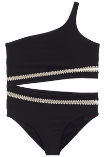 Contrast Stitch Cut Out 1 Piece