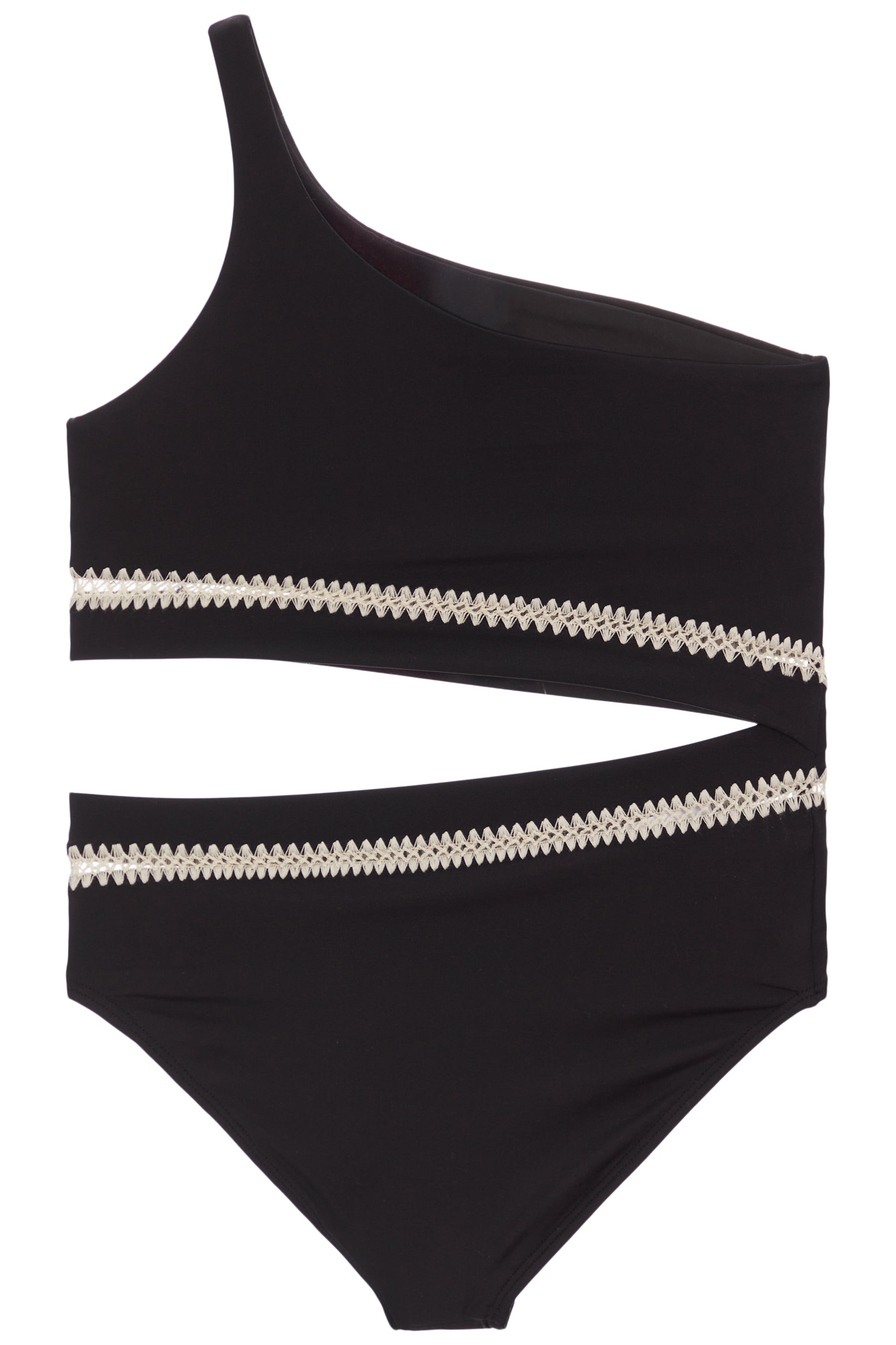 Contrast Stitch Cut Out 1 Piece