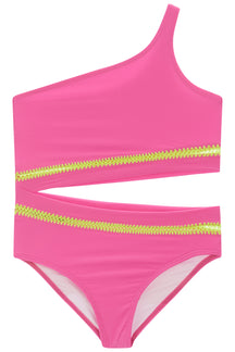 Contrast Stitch Cut Out 1 Piece