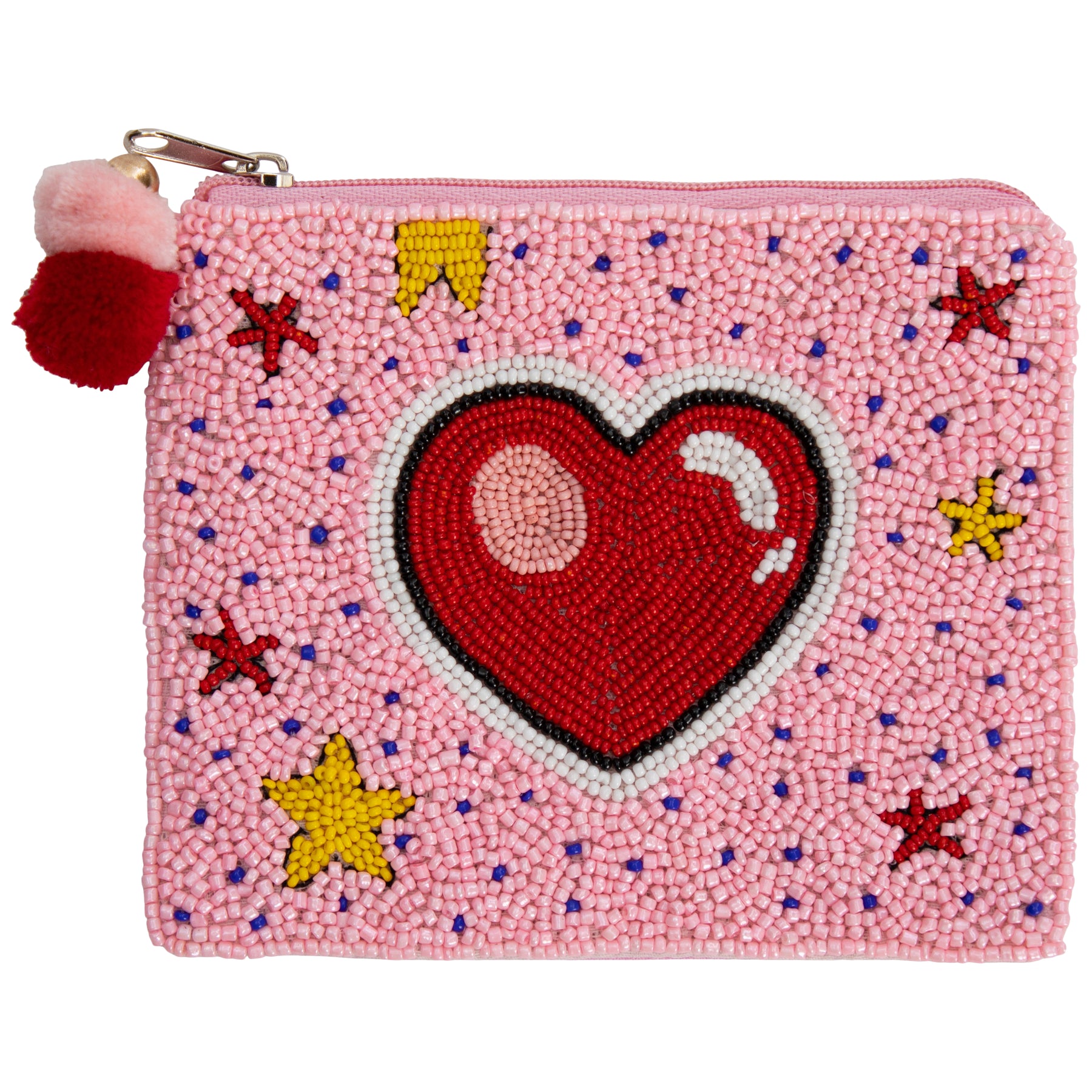 Cartoon Heart Beaded Purse