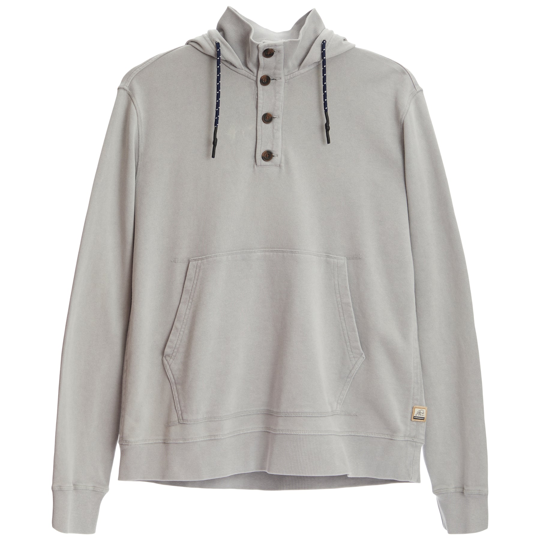 Johnnie Dye Washed Button Hoodie