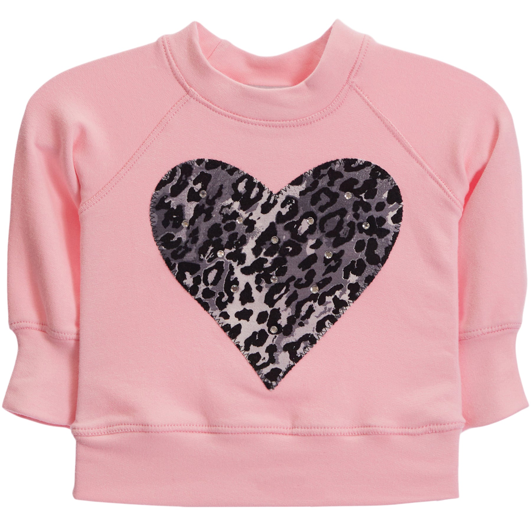 Sweatshirt with Leopard Heart