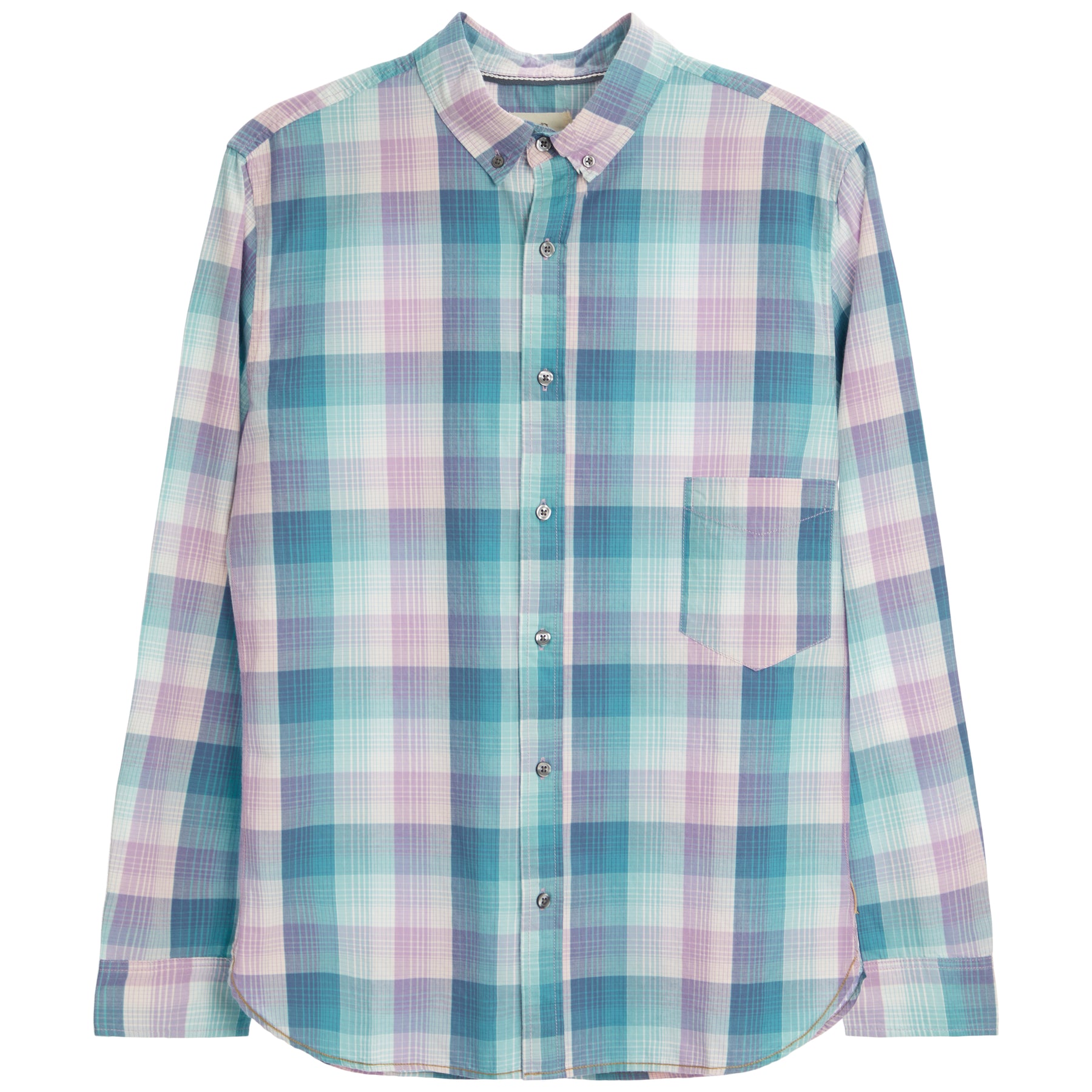 Brian Long Sleeve 2 Tone Slub 1 pocket Shirt