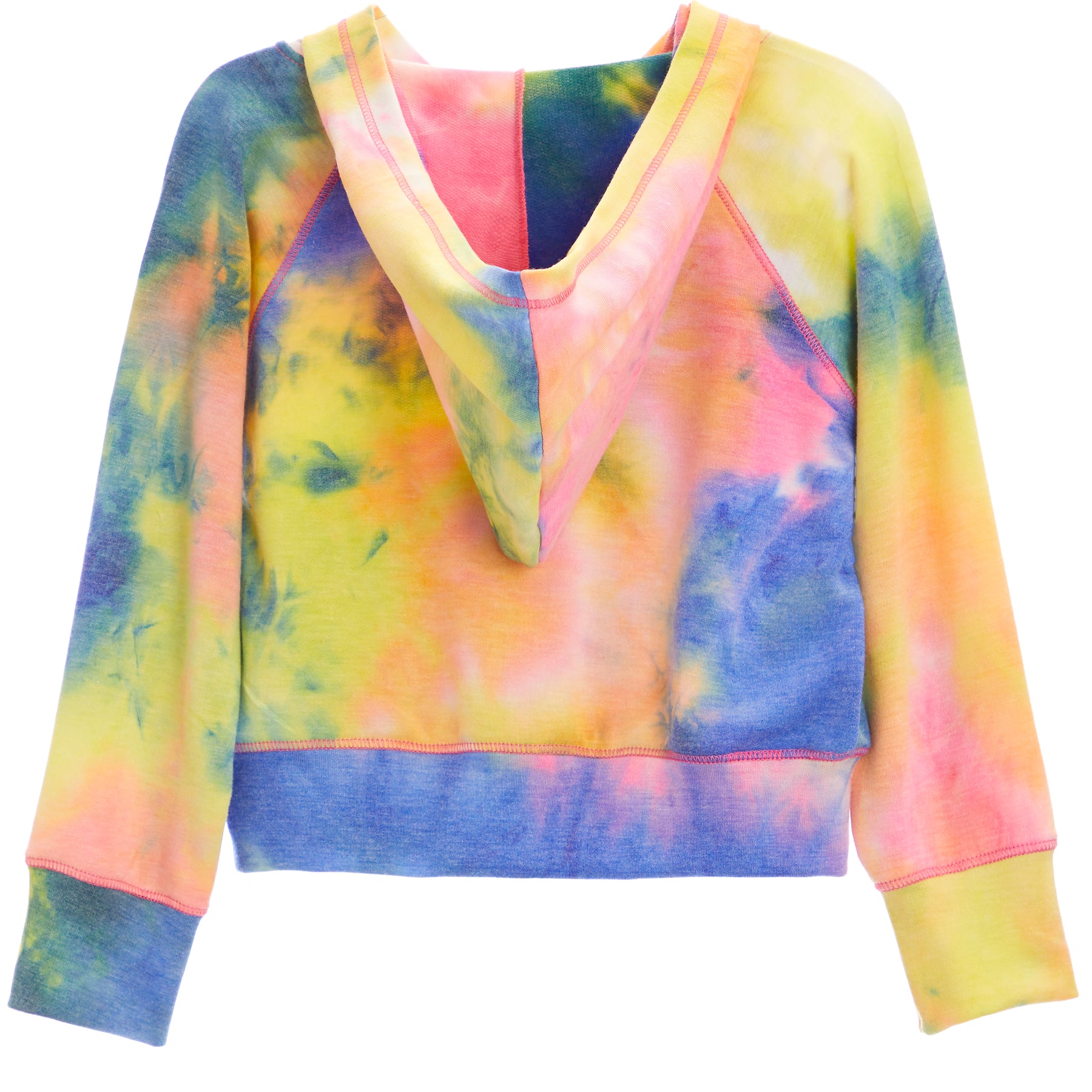 Pastel Tie Dye Zipper Hoodie