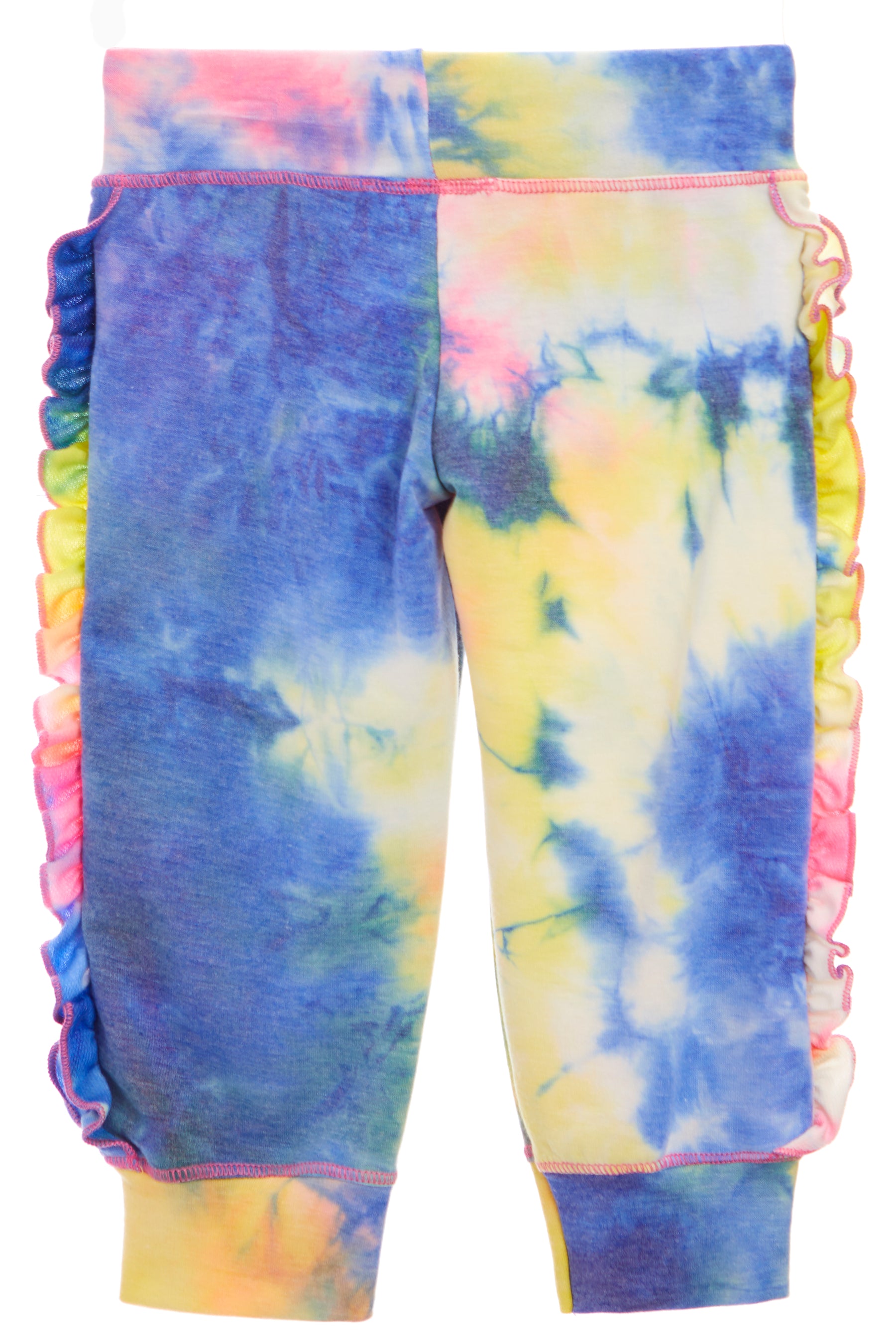 Pastel Tie Dye Ruffle Sweatpant