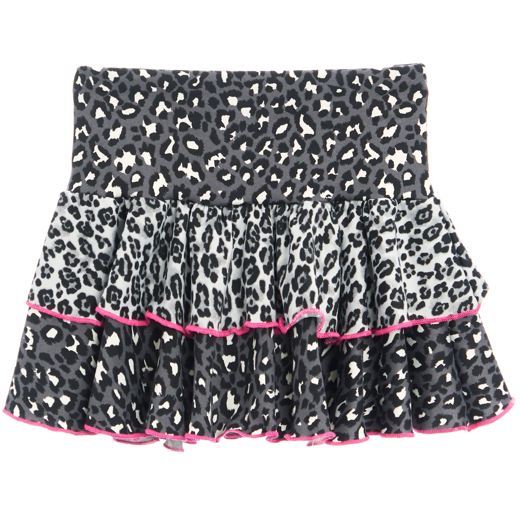 Leopard Multi Ruffle Skirt