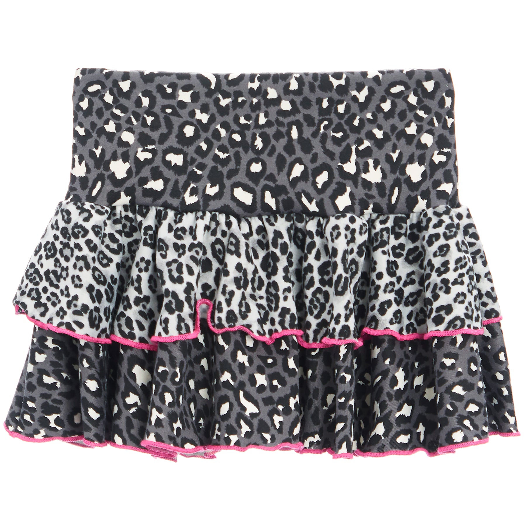Leopard Multi Ruffle Skirt