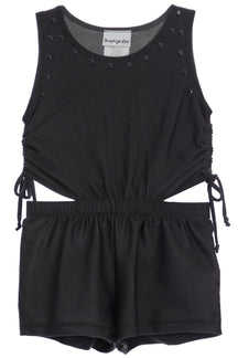 Rib Romper with Cut Out Sides