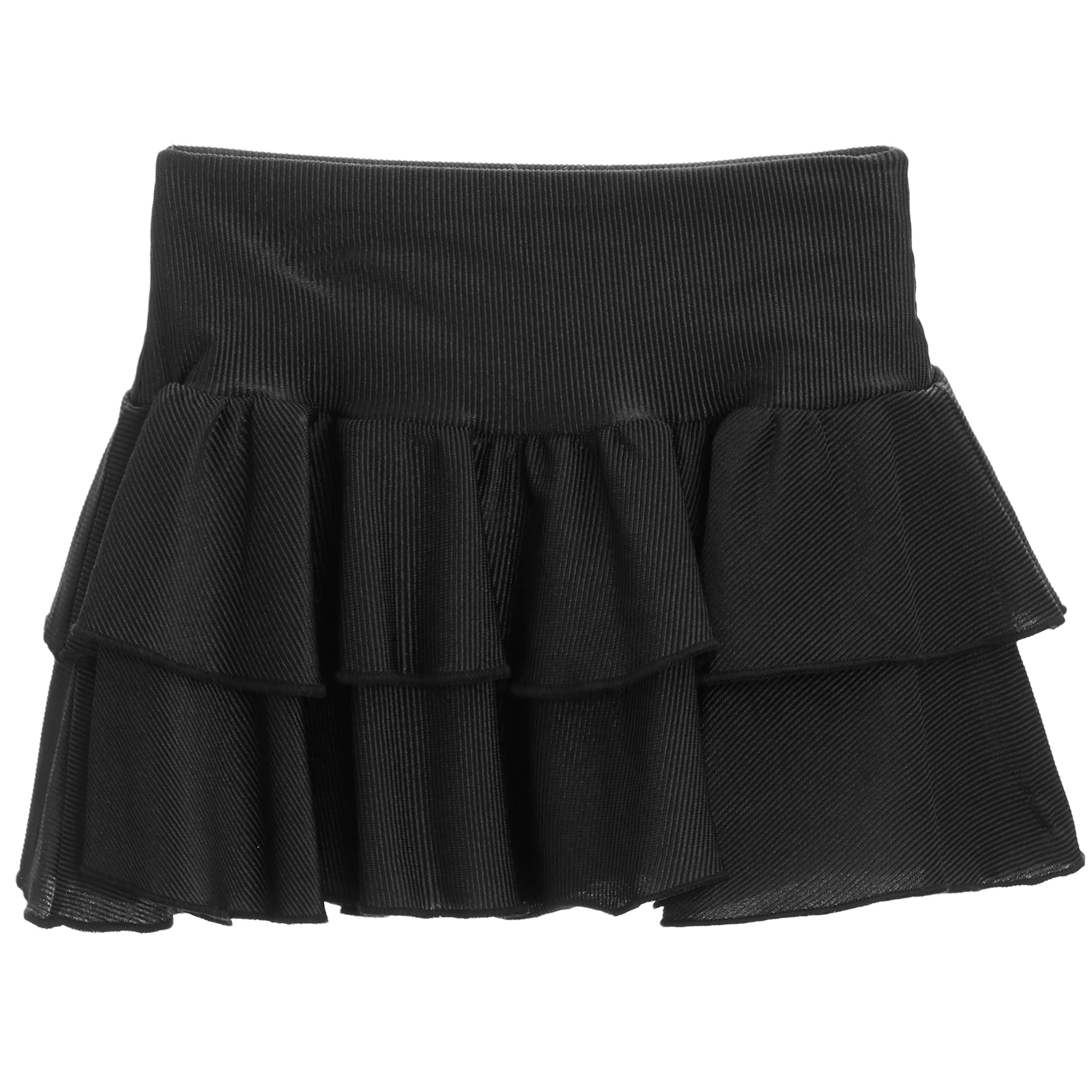 Rib Multi Ruffle Skirt